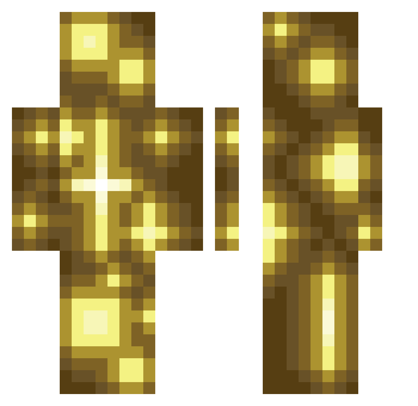 YeetnK Minecraft skin, front and back view