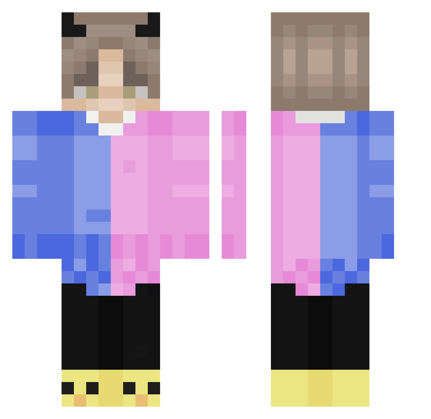 IIDragonSlayerII Minecraft skin, front and back view