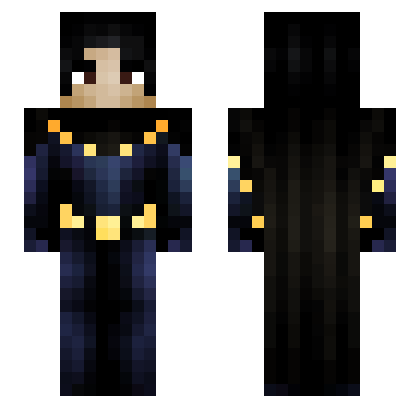 GoldXXDD Minecraft skin, front and back view