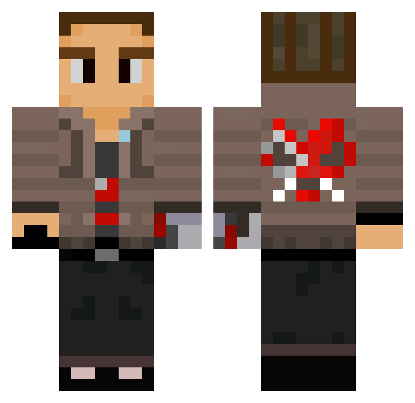Ashura2707 Minecraft skin, front and back view