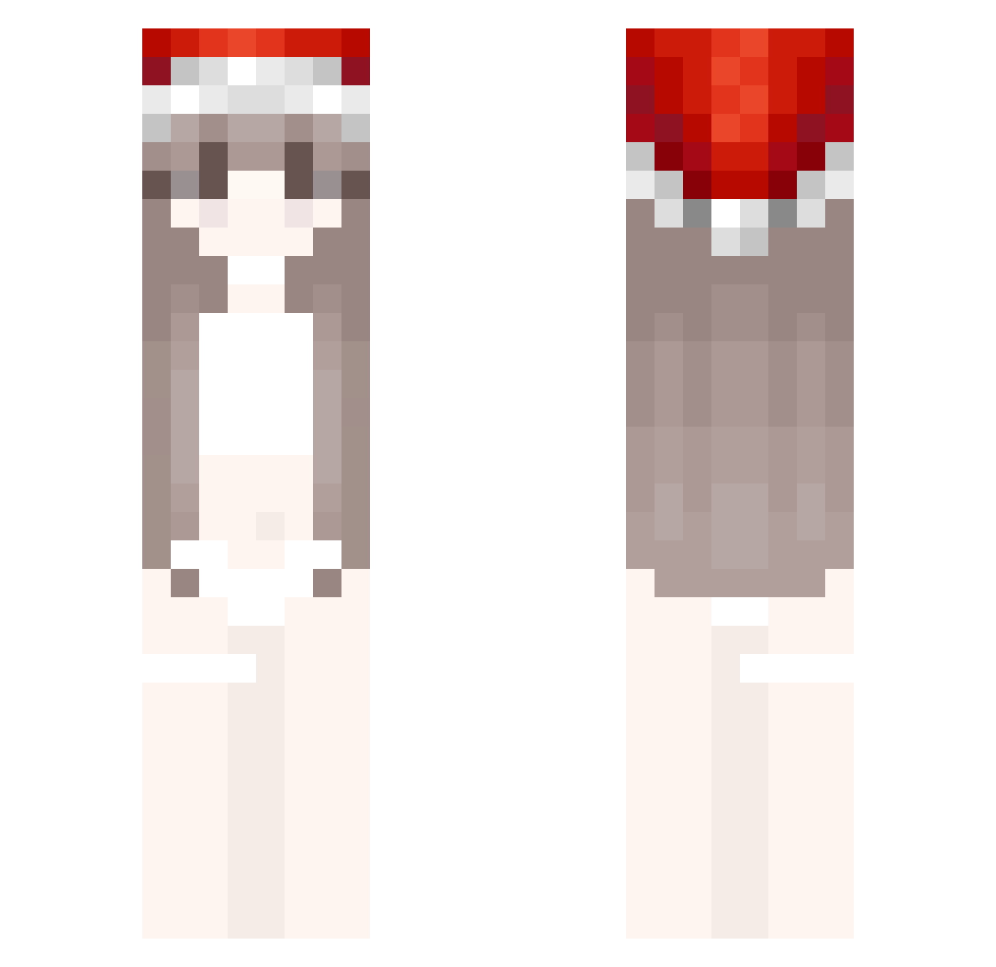 vYturbo Minecraft skin, front and back view