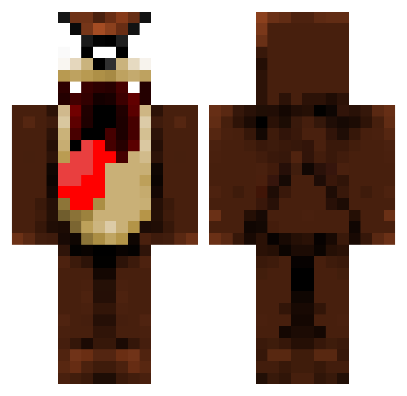 CMMF7 Minecraft skin, front and back view