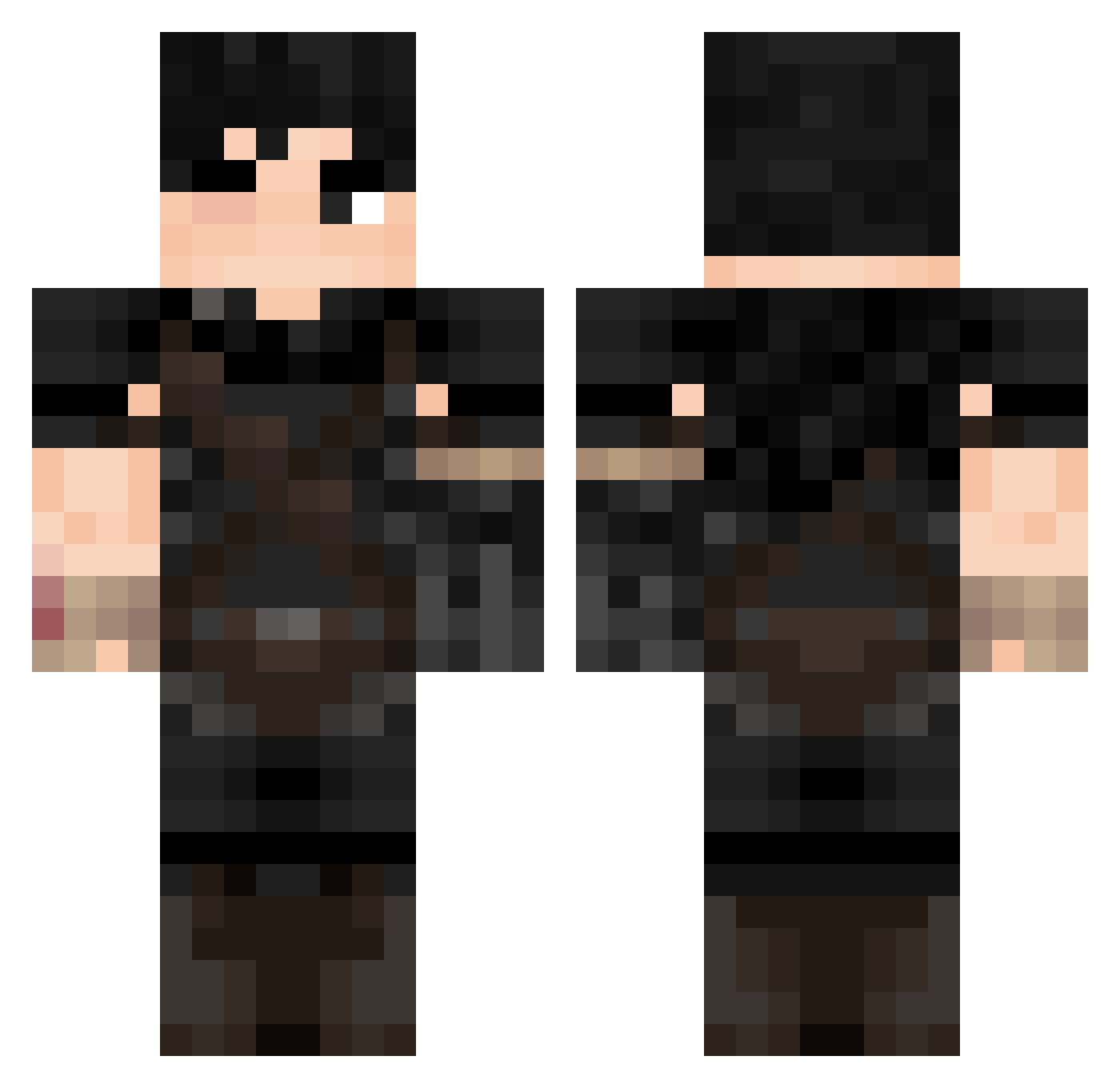 ReeJuu Minecraft skin, front and back view