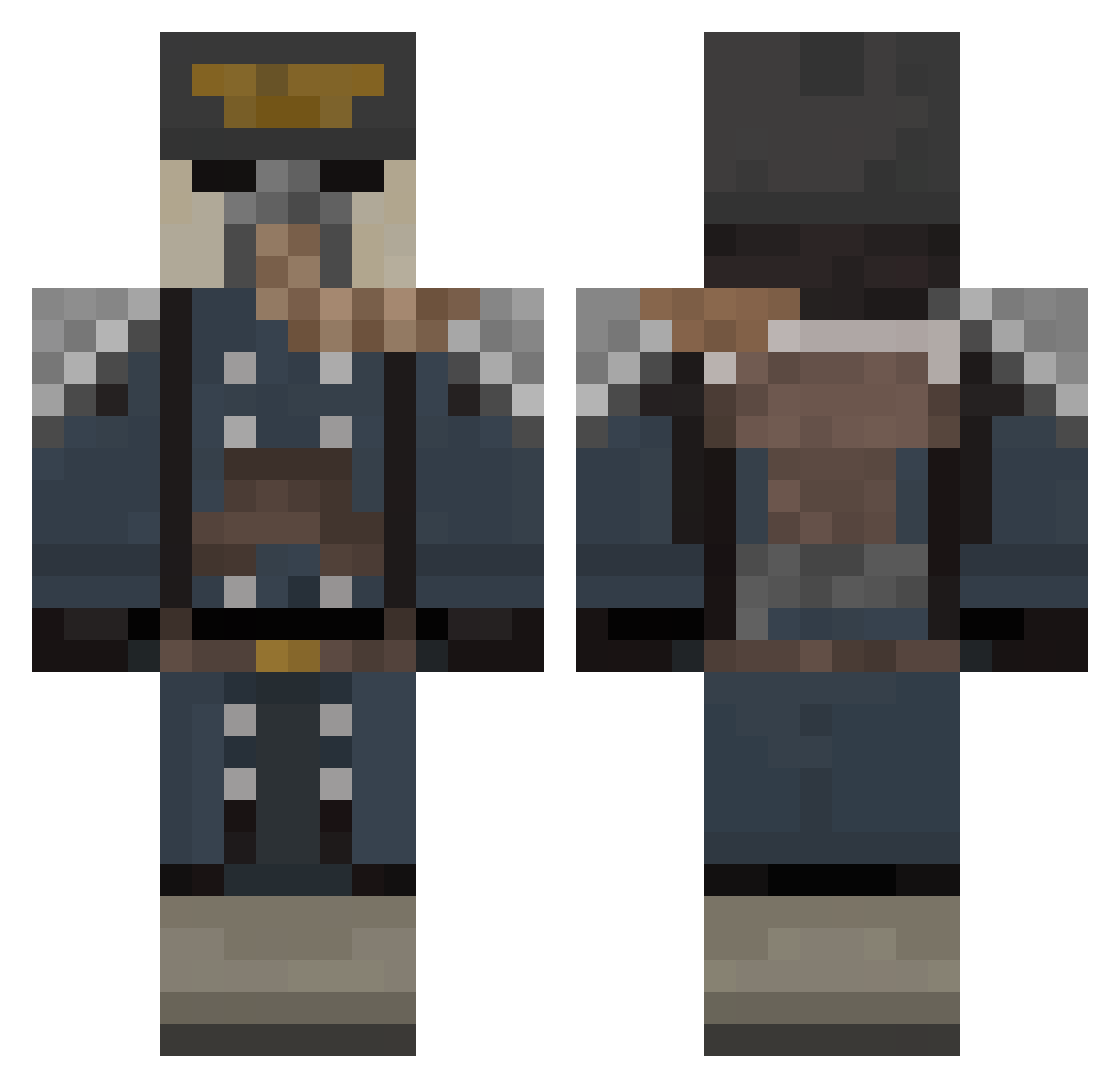 The_Vibinator Minecraft skin, front and back view
