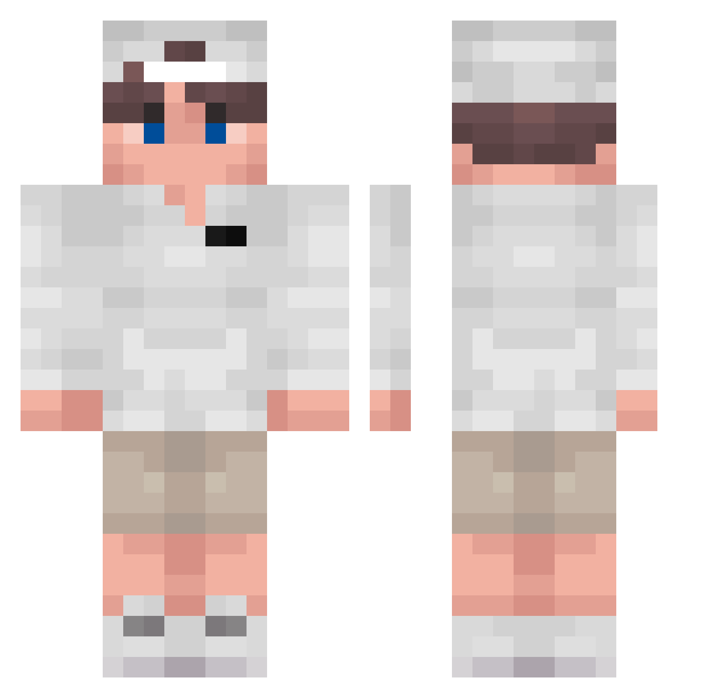 cartiloverxo Minecraft skin, front and back view