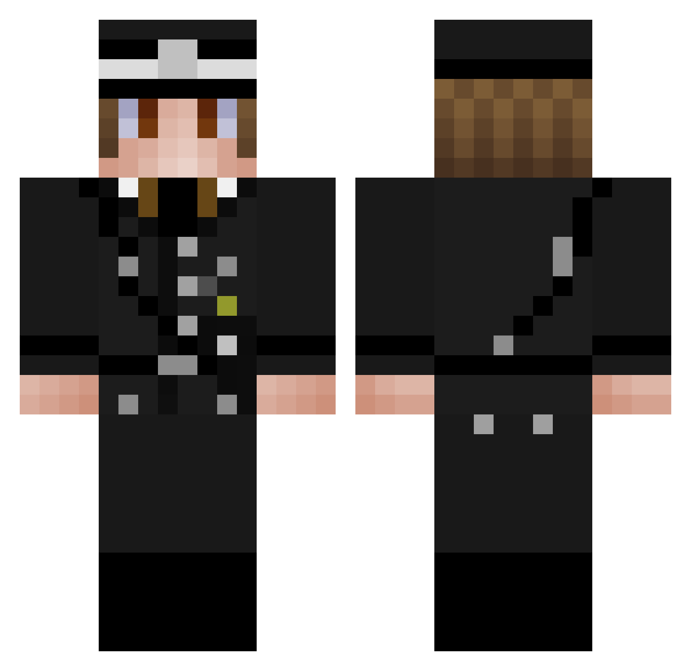 MareleH Minecraft skin, front and back view