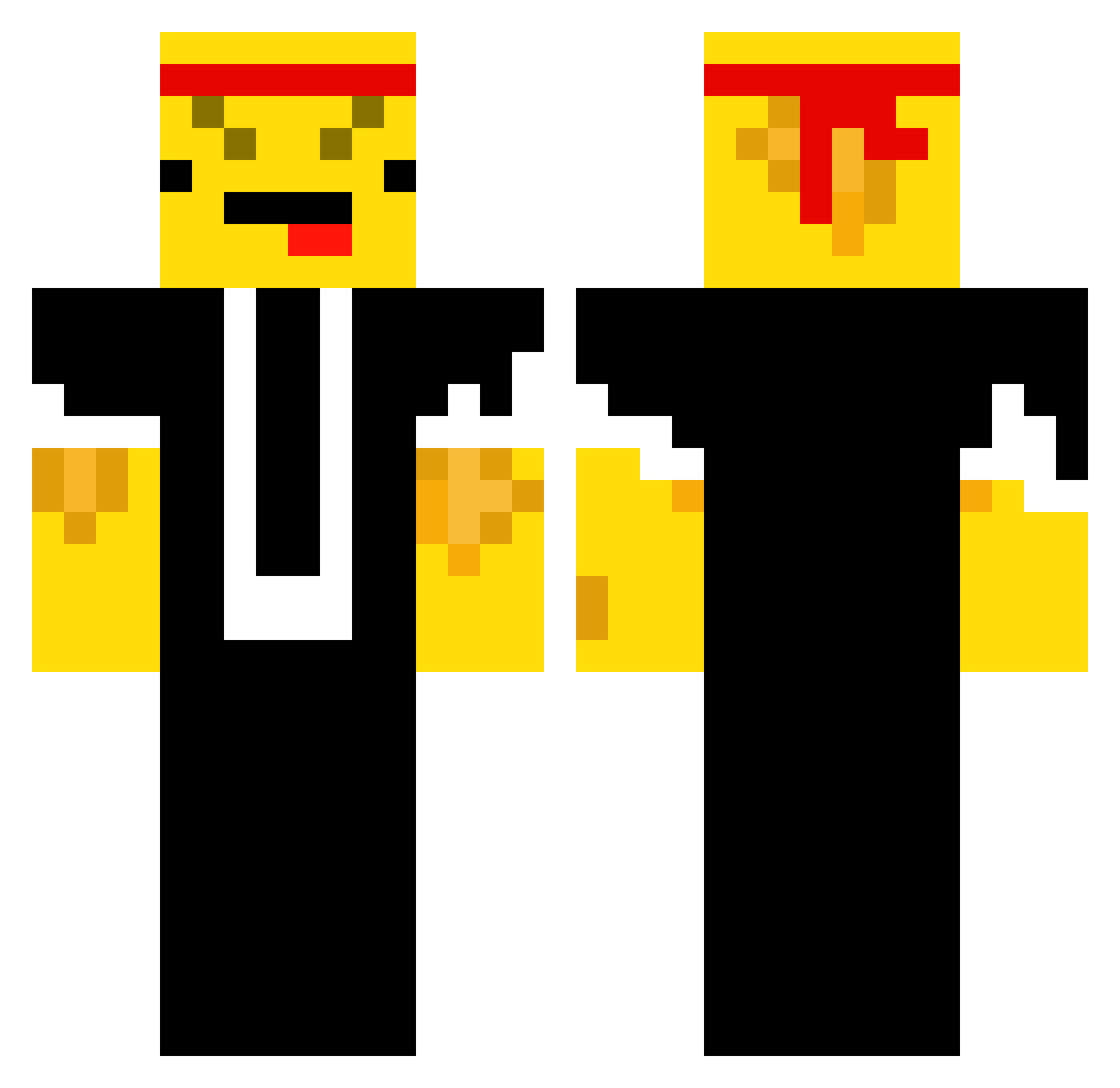 Bl43KY69 Minecraft skin, front and back view