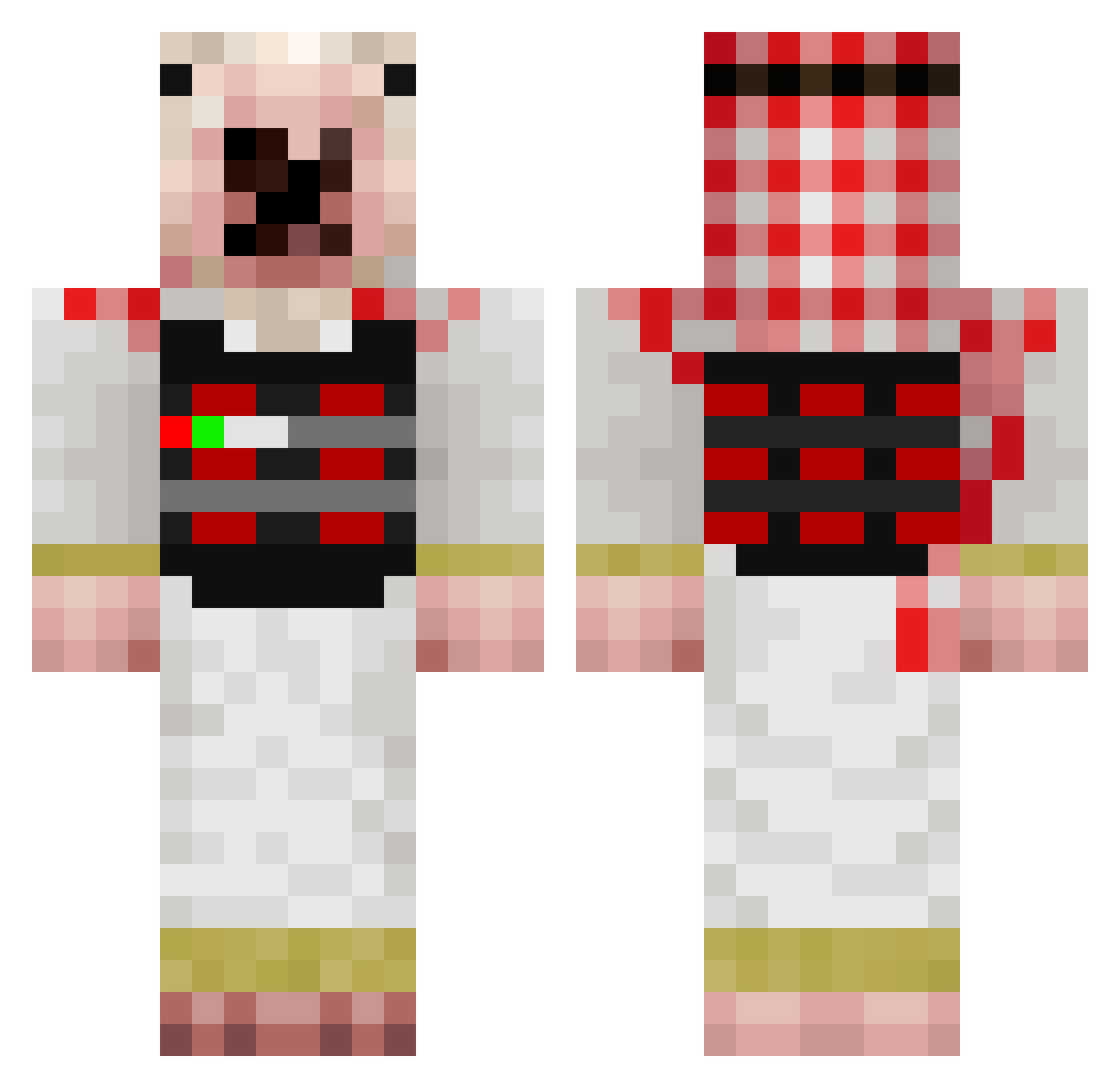 MUSLIMwalter Minecraft skin, front and back view