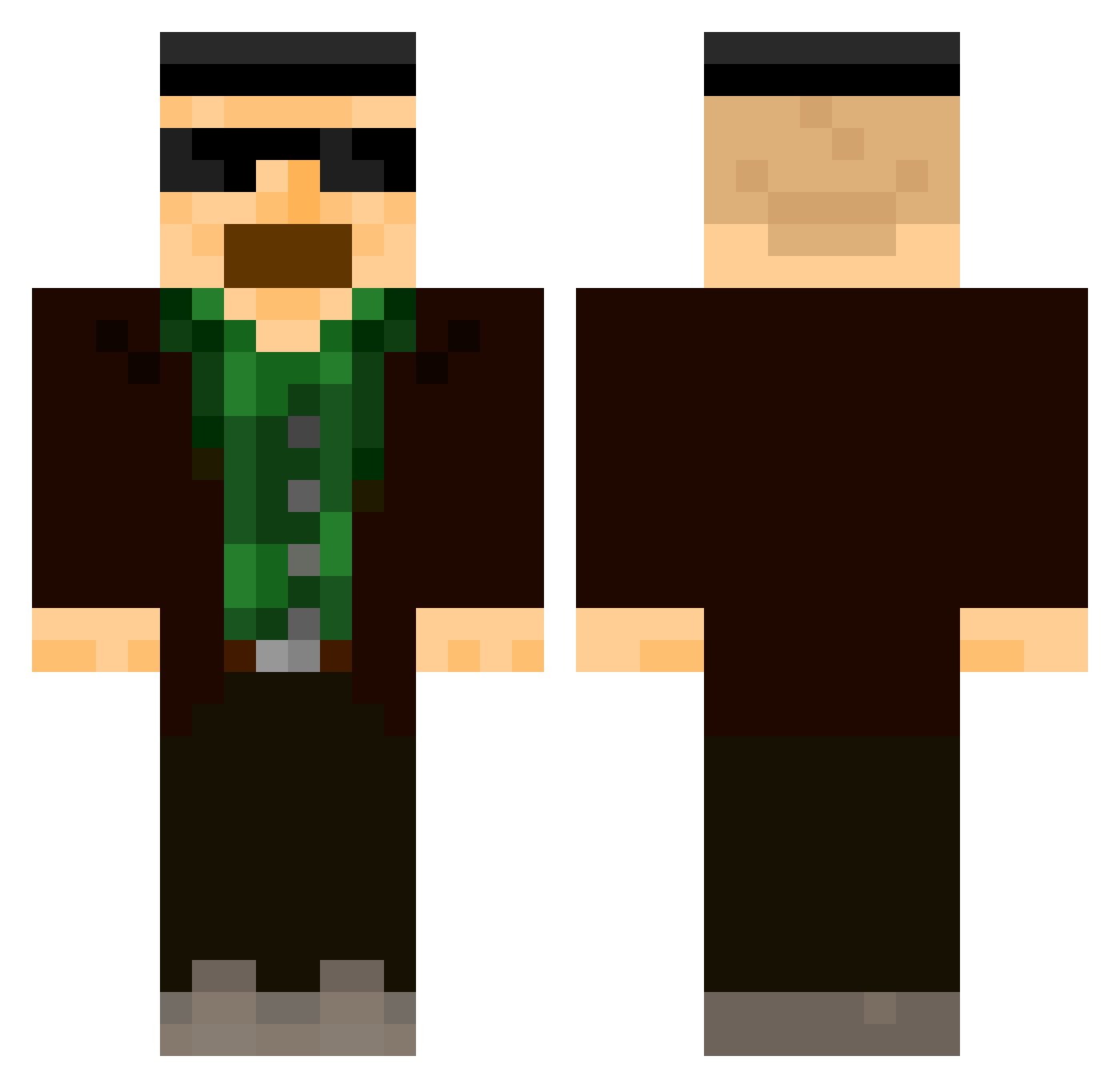 TadeusRomanovski Minecraft skin, front and back view