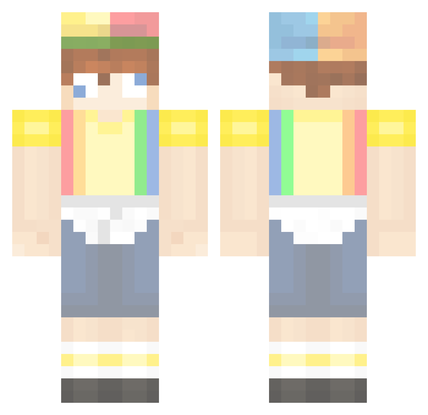ZTGamez Minecraft skin, front and back view
