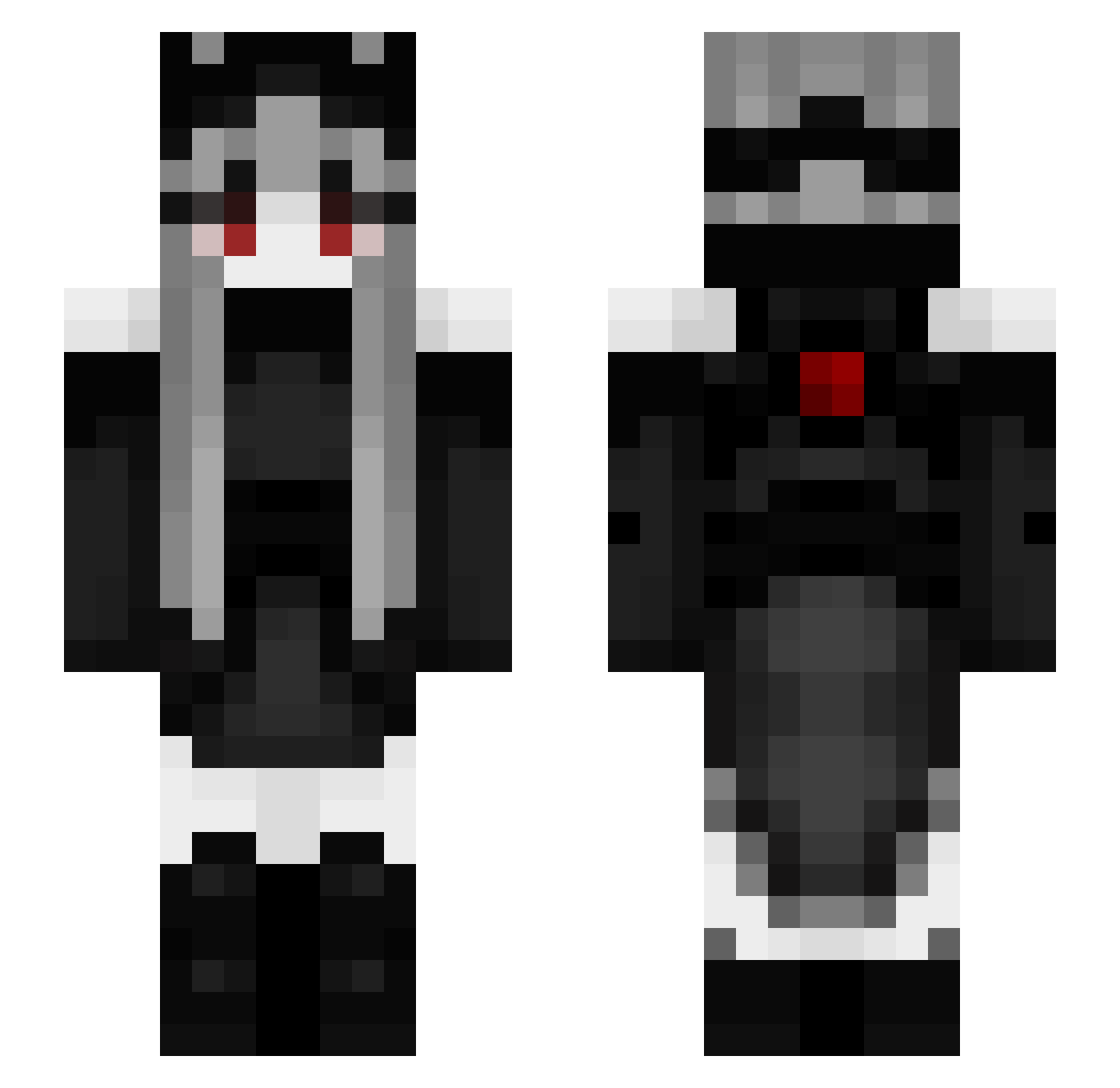 AbyssalProbe Minecraft skin, front and back view