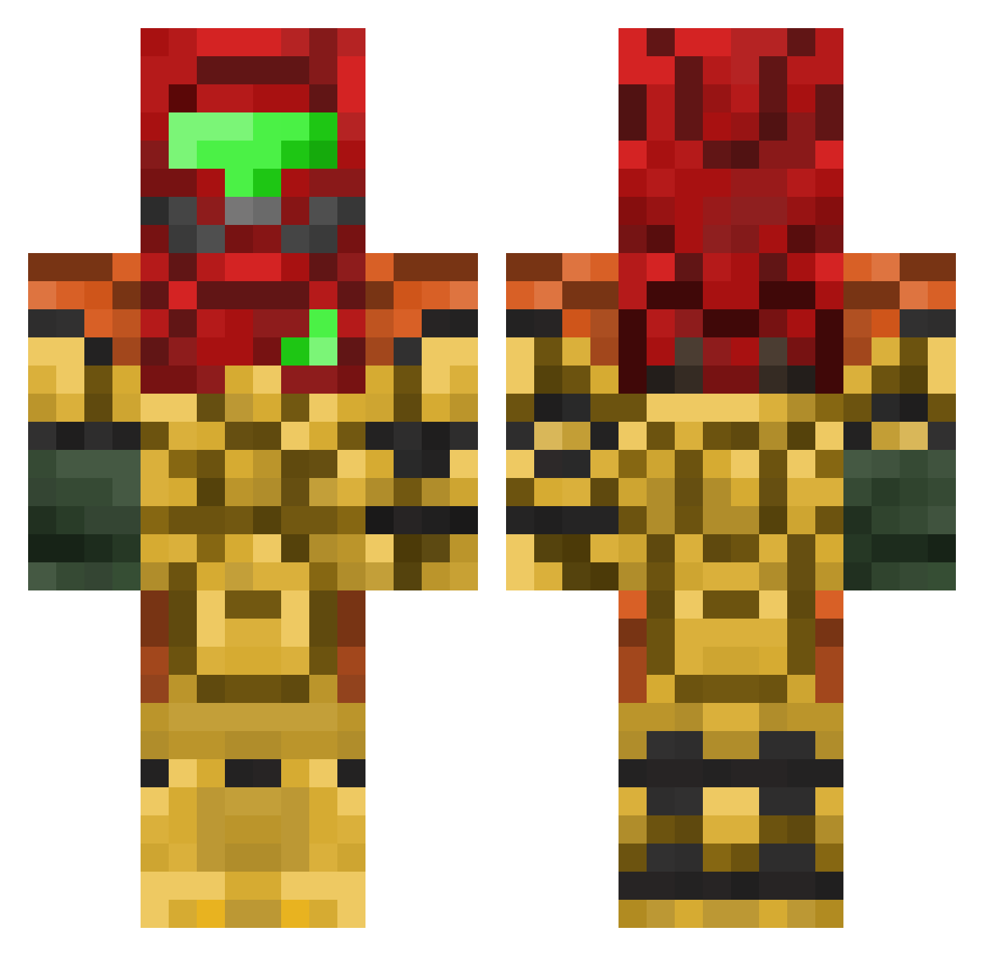 Mezzimar Minecraft skin, front and back view