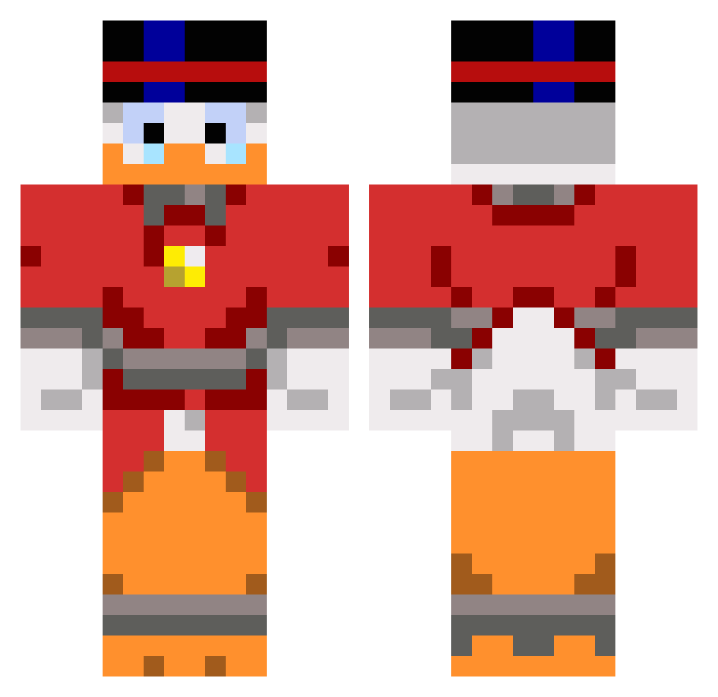 MAsterbannane2 Minecraft skin, front and back view