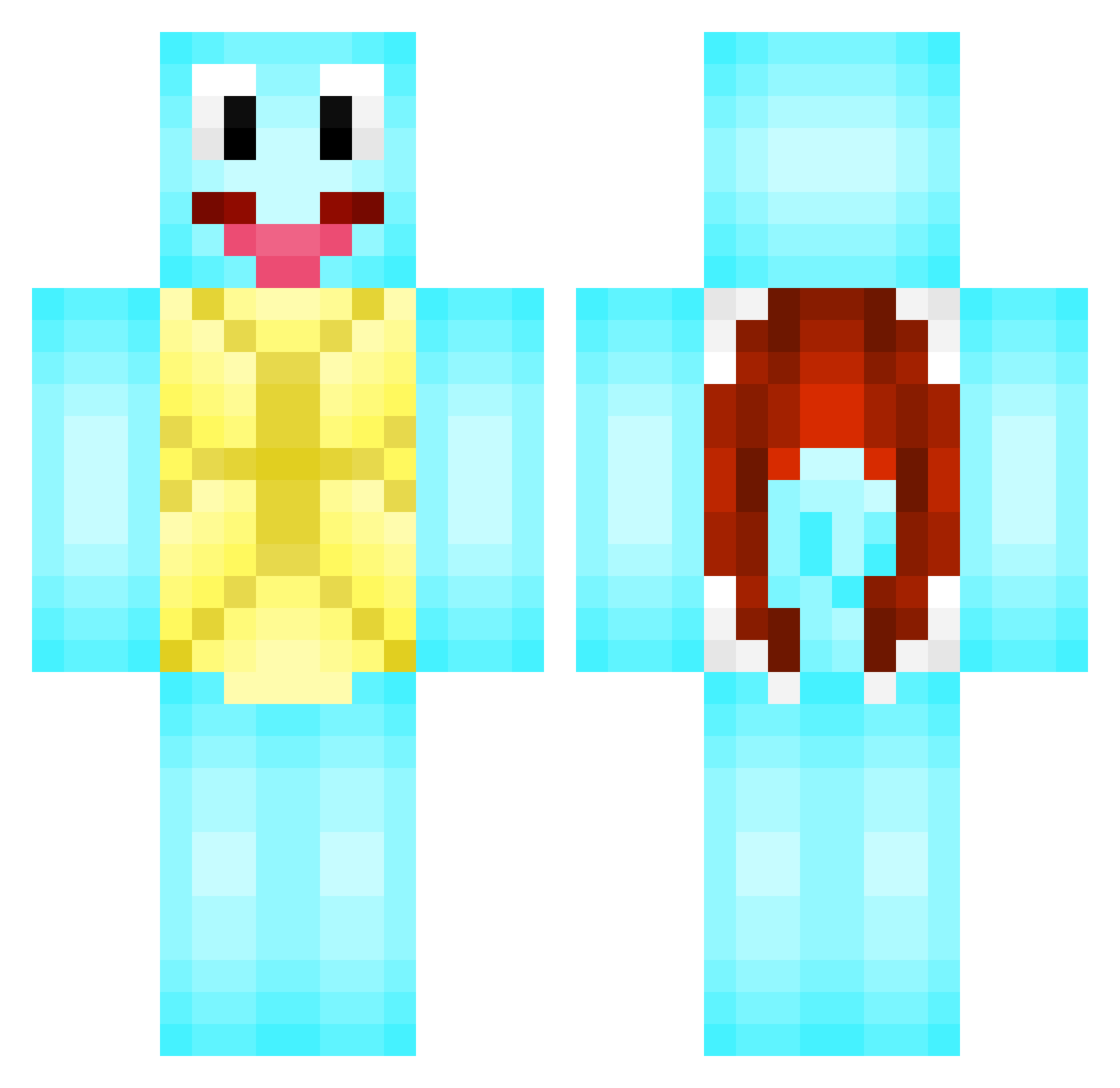 TheOnlyCatman99 Minecraft skin, front and back view