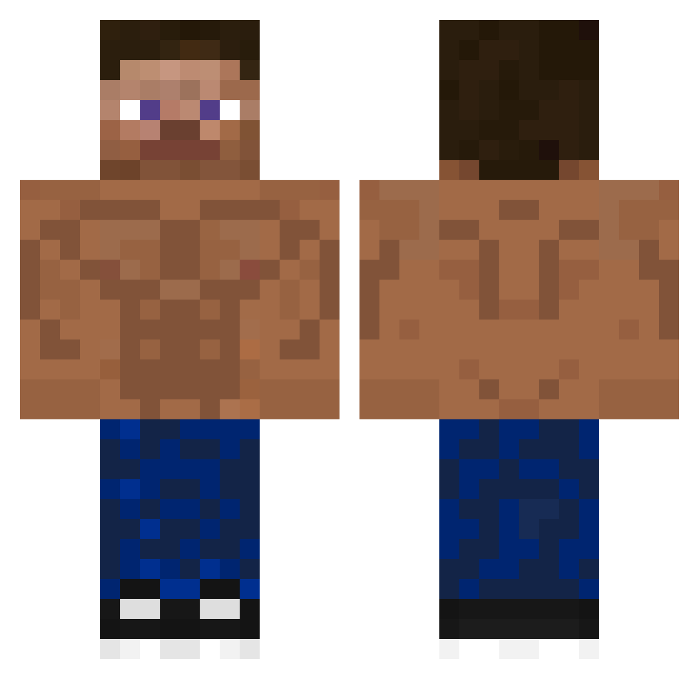 MrNicck Minecraft skin, front and back view