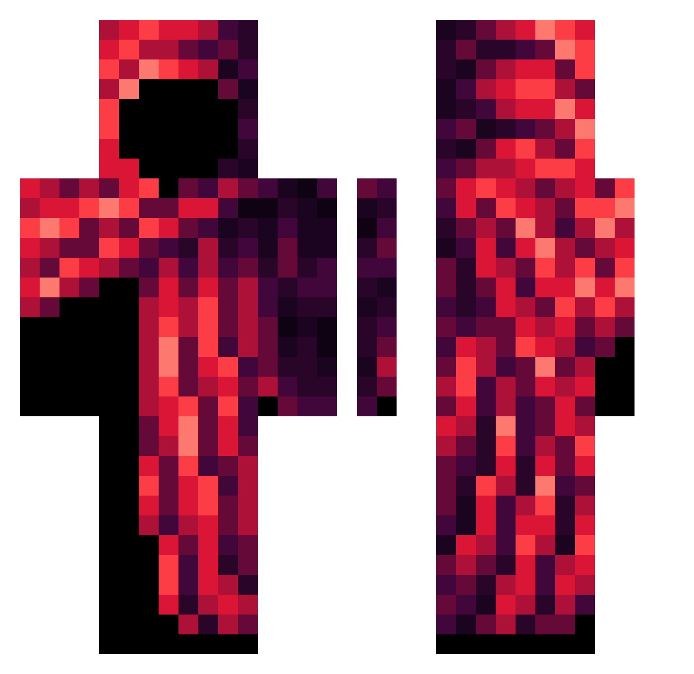 Colonialiser Minecraft skin, front and back view