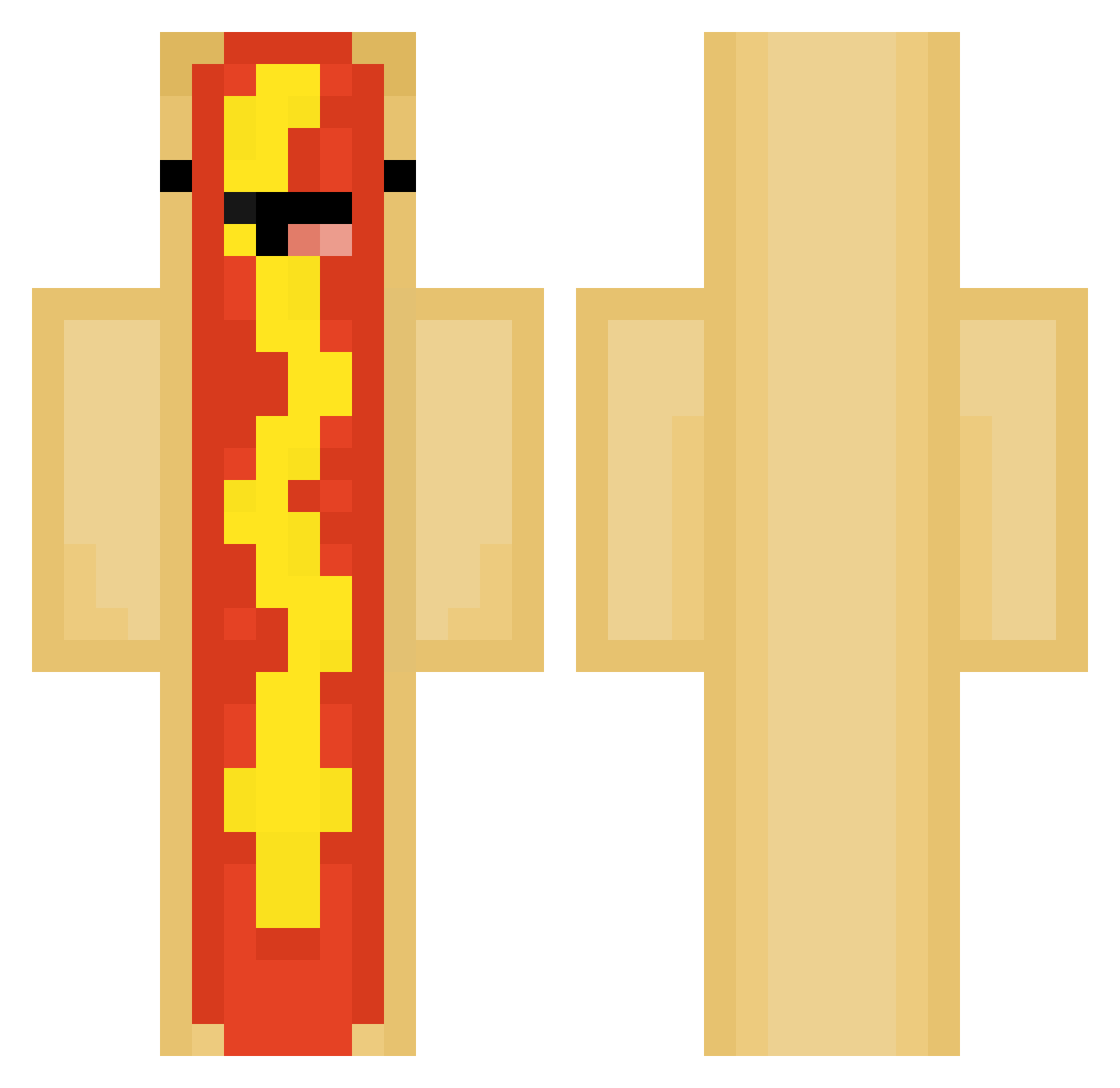 abo Minecraft skin, front and back view