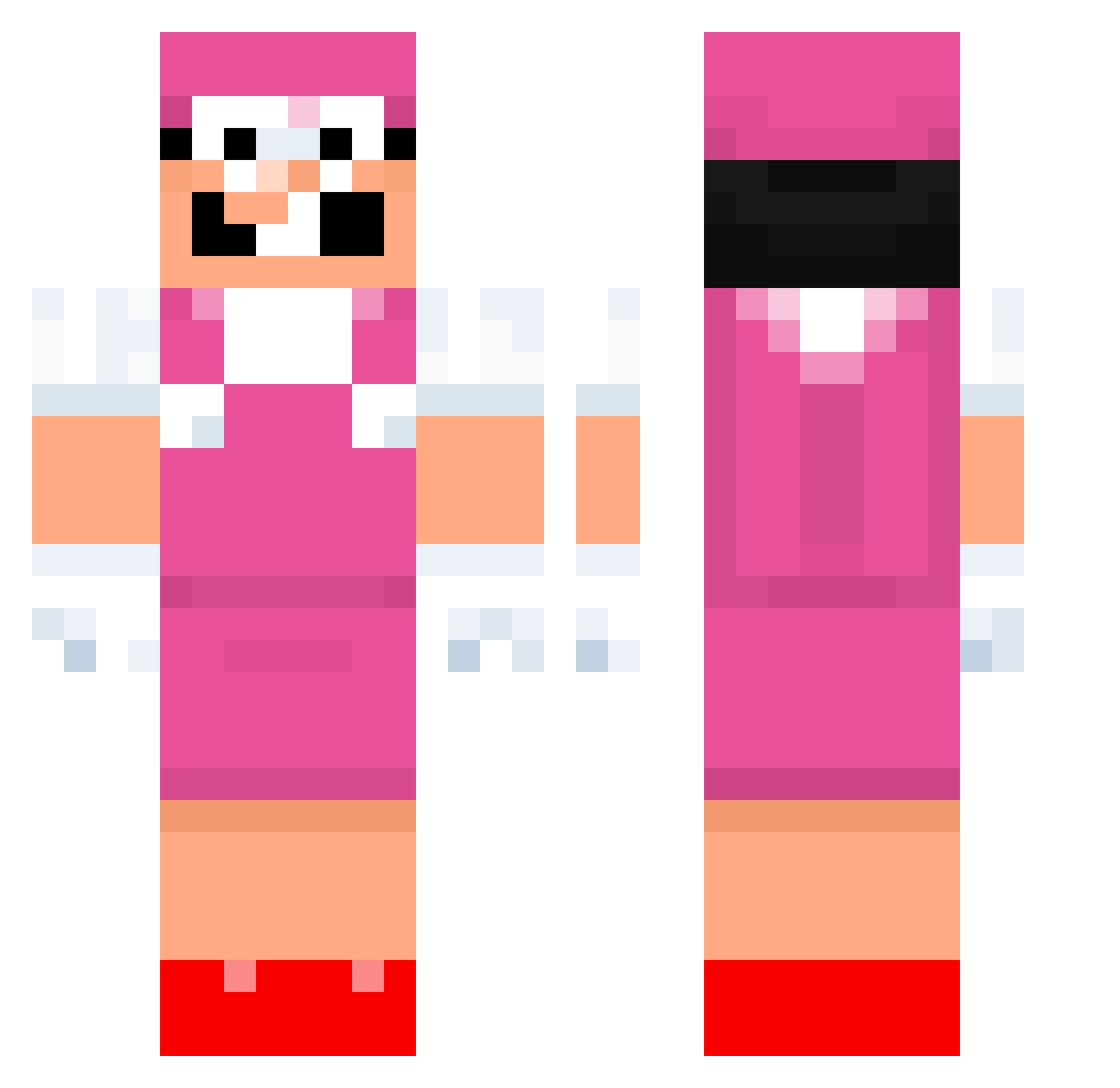 Bavianenlul Minecraft skin, front and back view
