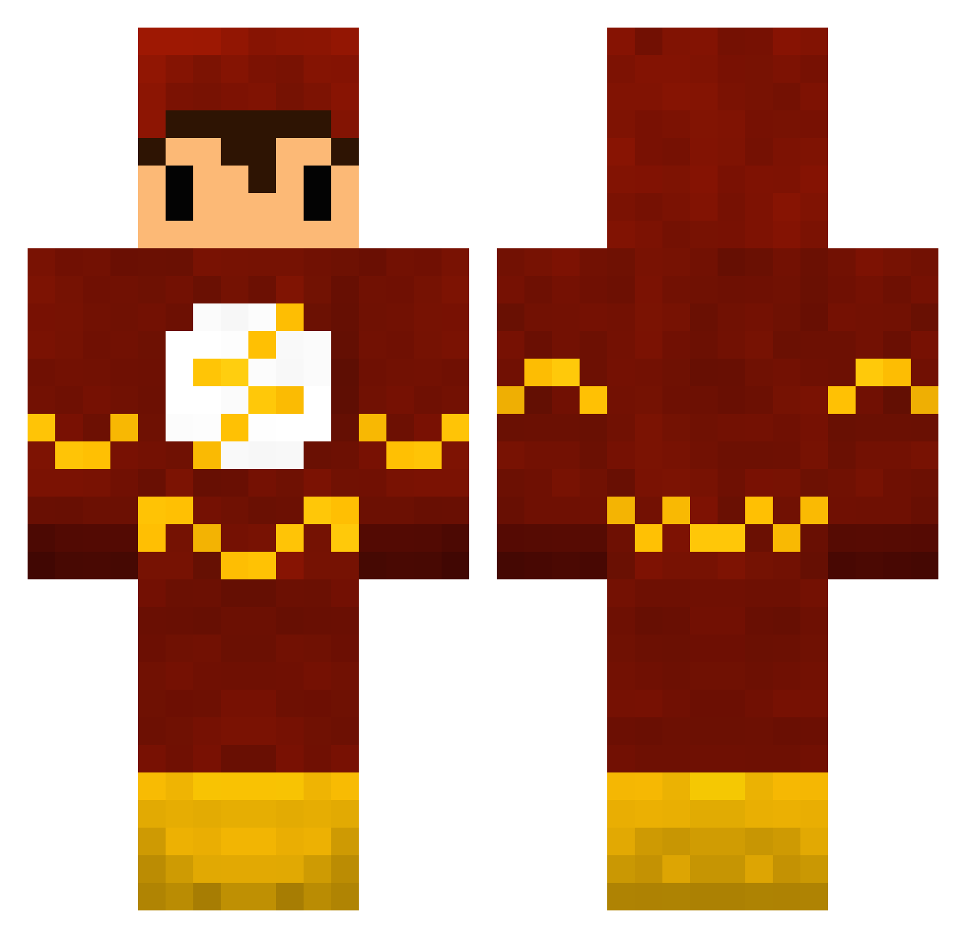 Zimmi Minecraft skin, front and back view
