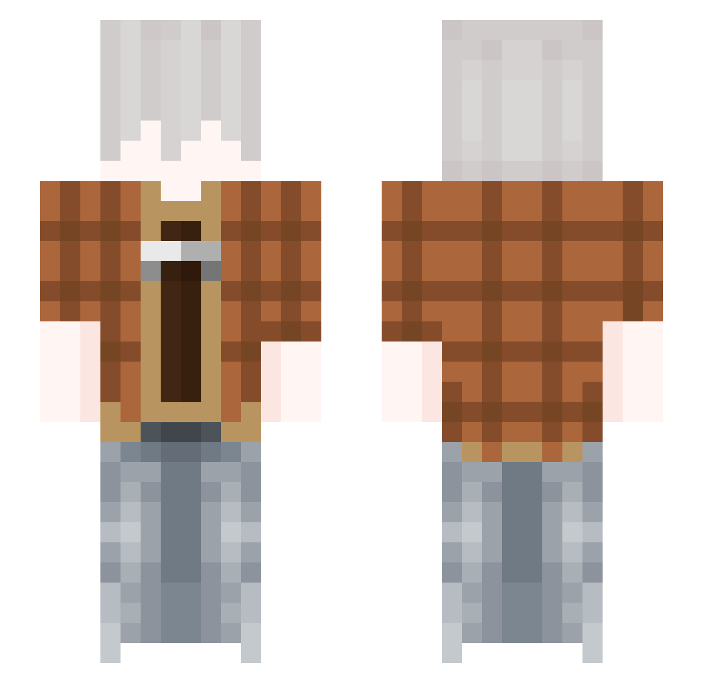 HandsomeRichBoy Minecraft skin, front and back view