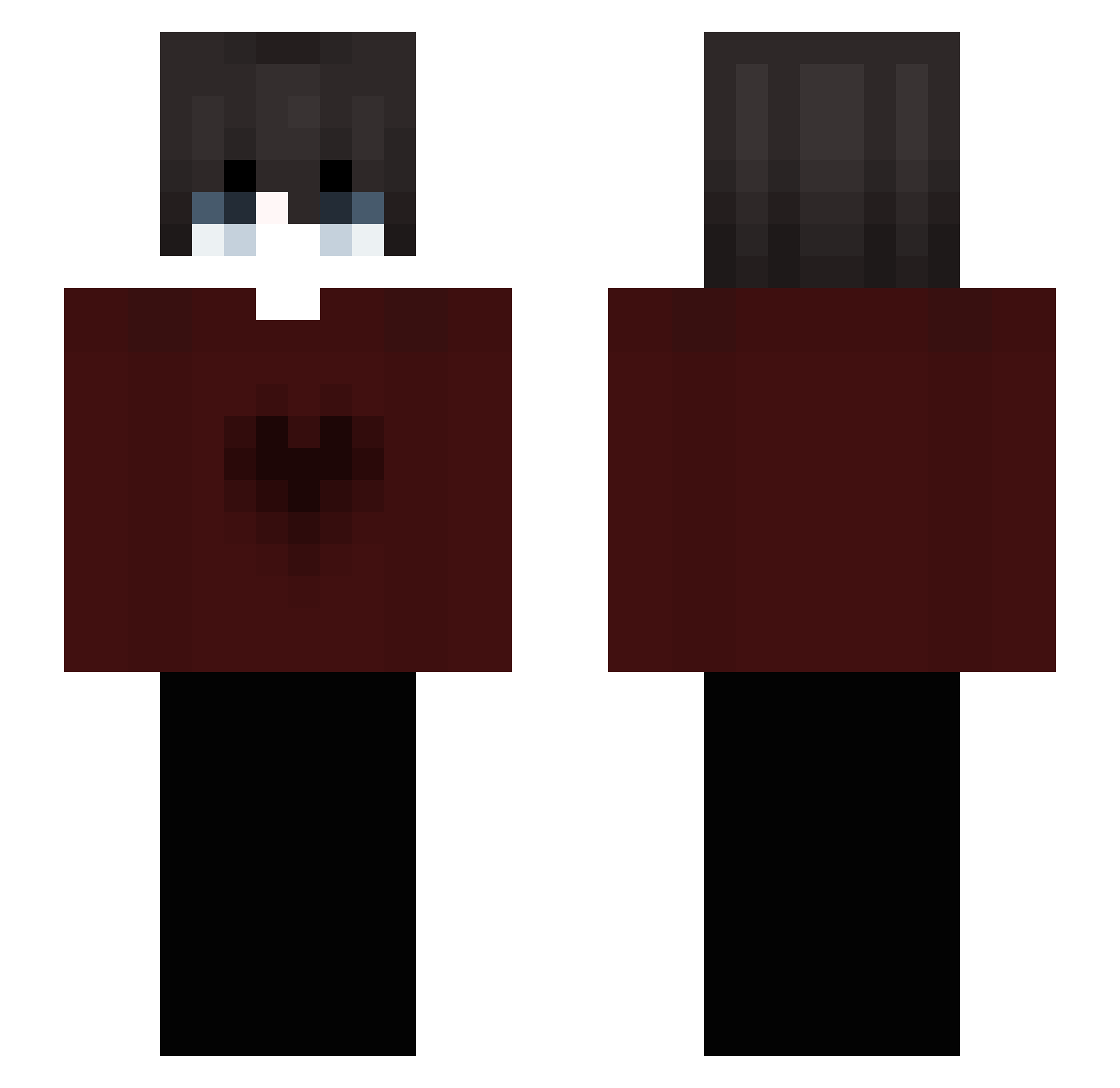 Rqz3 Minecraft skin, front and back view