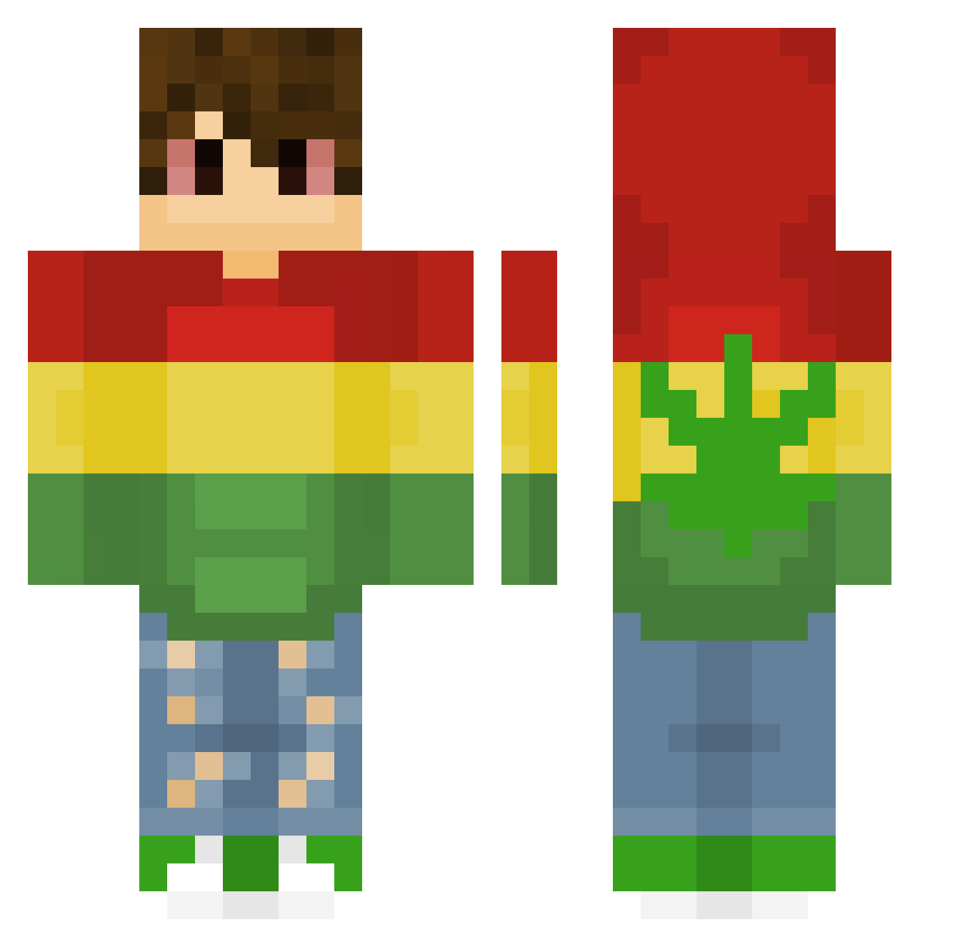 AlwaysMC Minecraft skin, front and back view