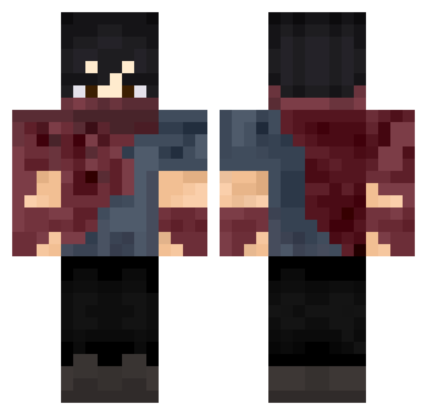 froskrunw36 Minecraft skin, front and back view