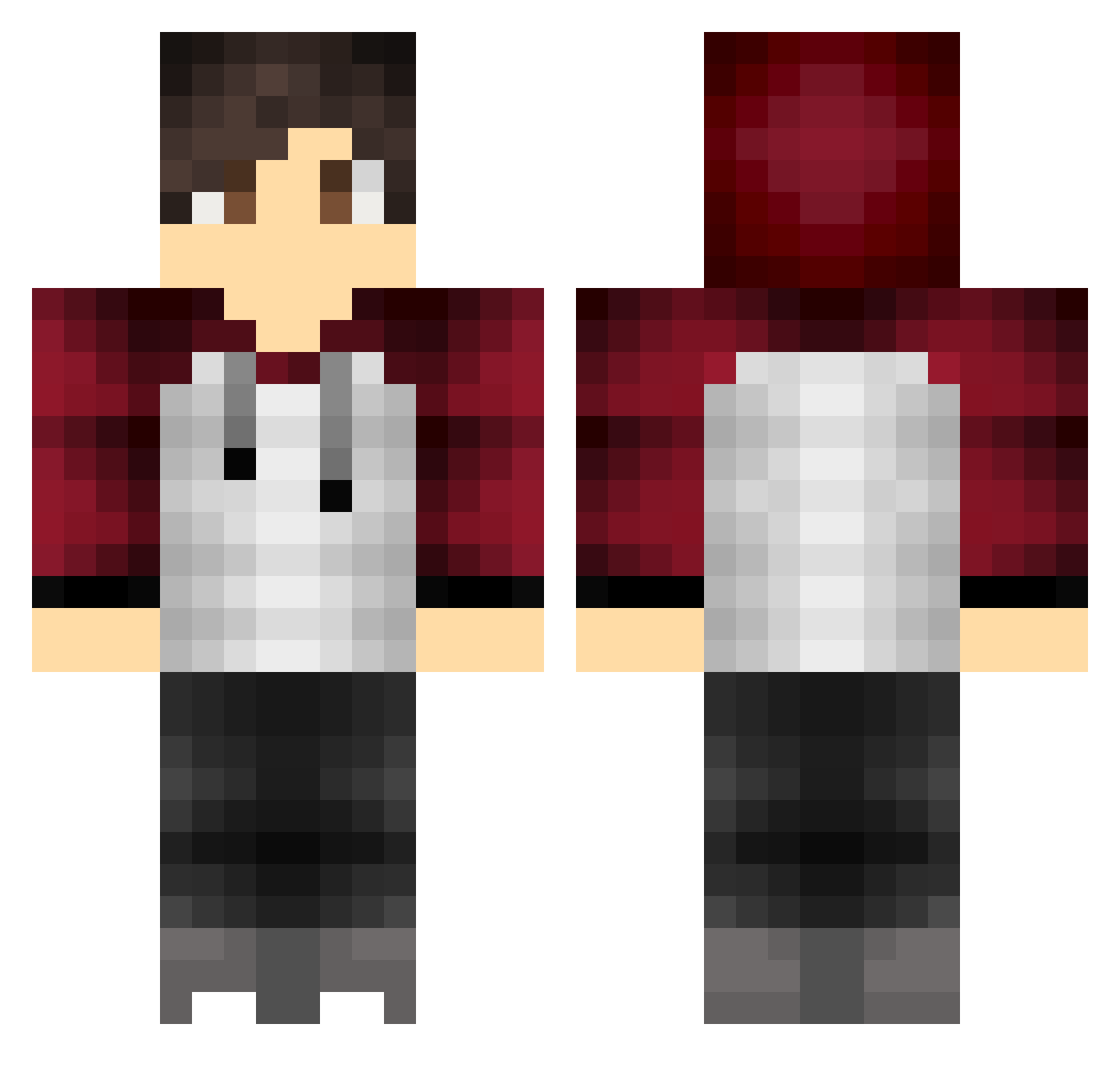 leonardo9br Minecraft skin, front and back view
