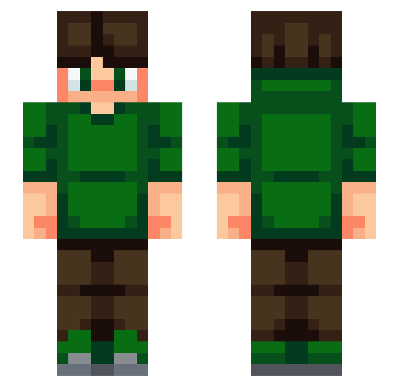 burnout_172 Minecraft skin, front and back view