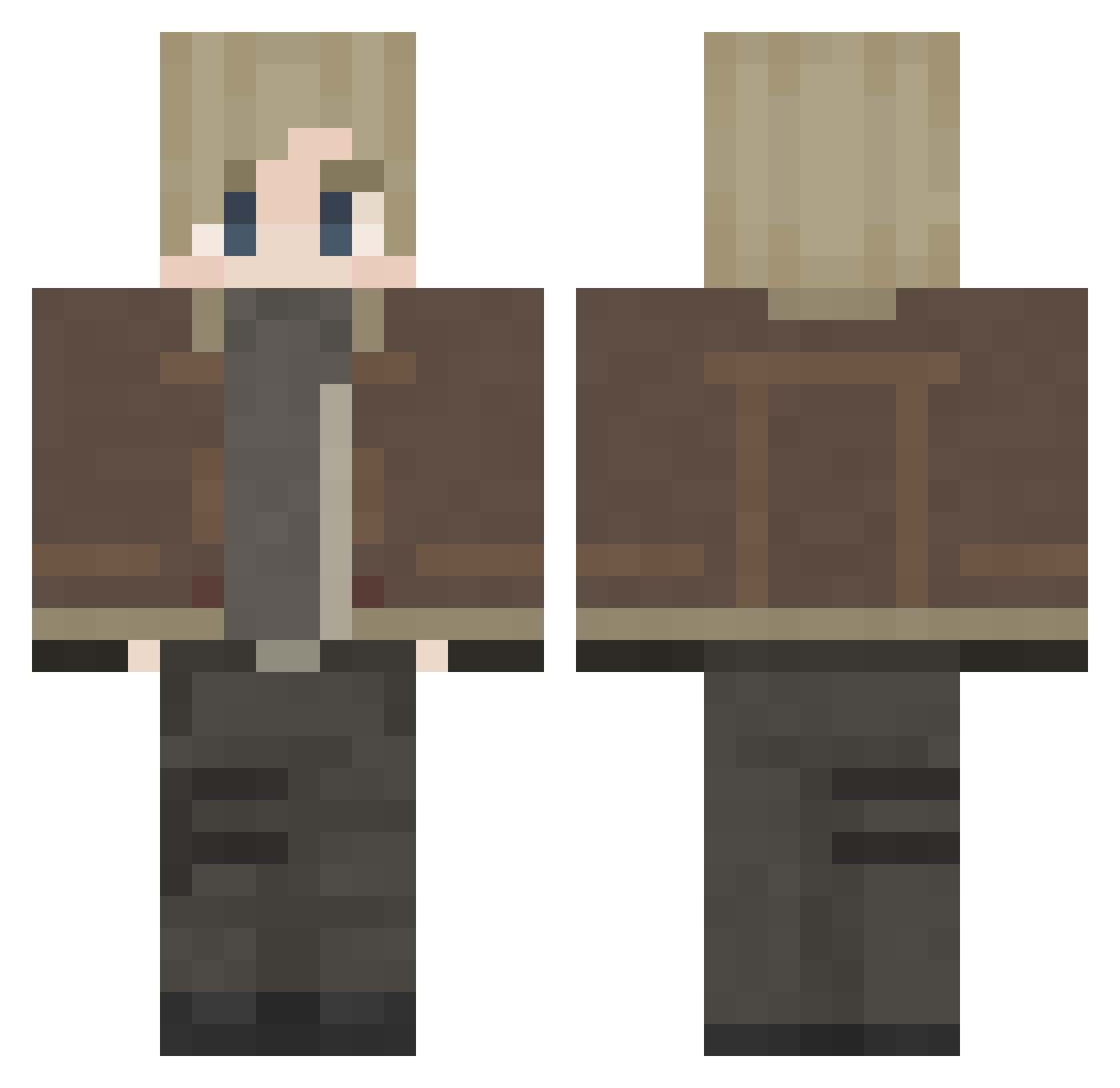 Andrea_s Minecraft skin, front and back view