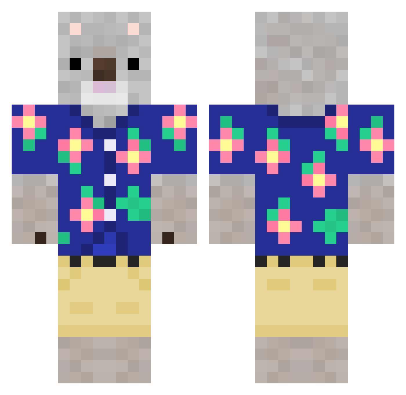 Grand5180 Minecraft skin, front and back view