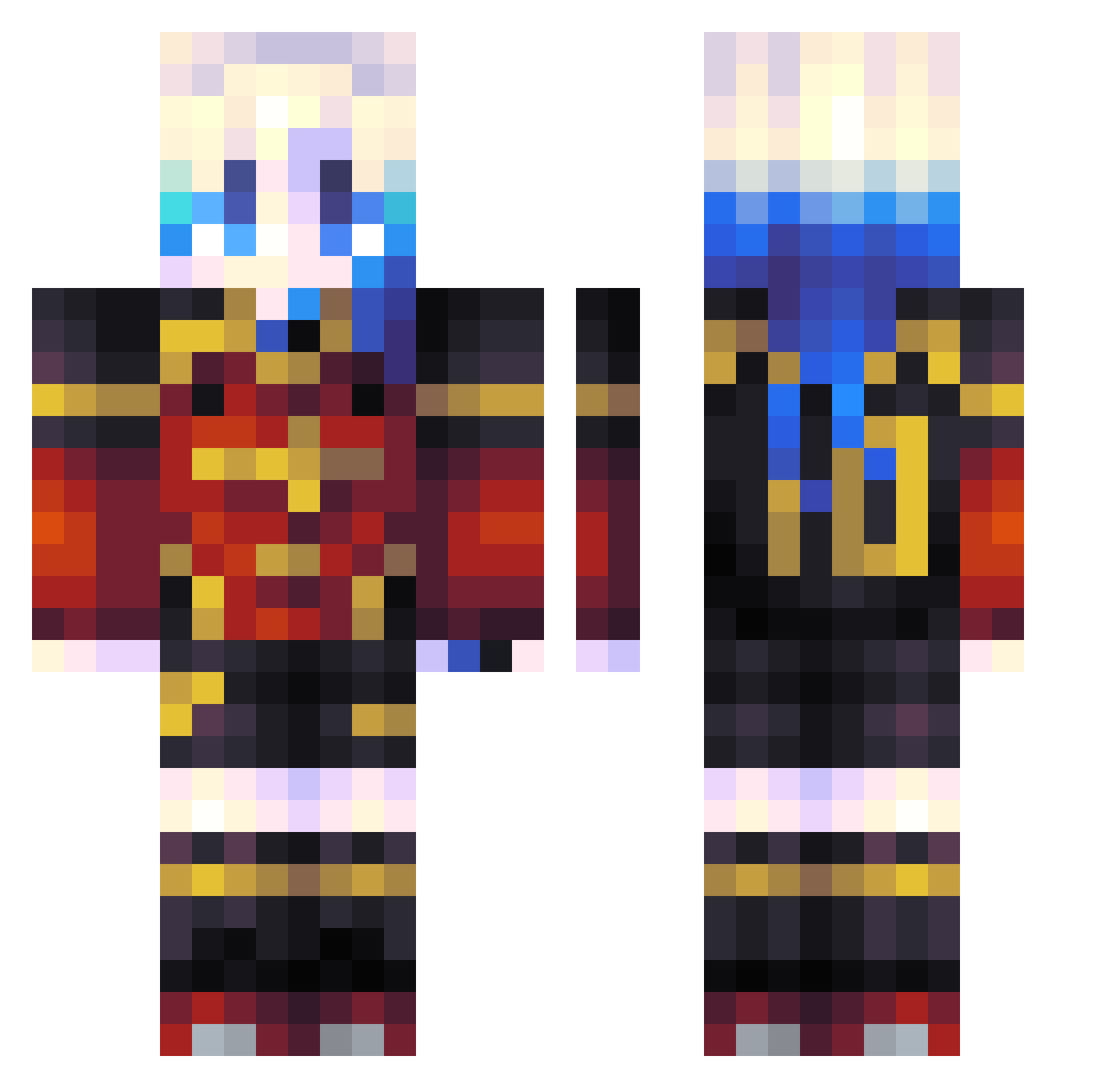 JuanSe2363 Minecraft skin, front and back view