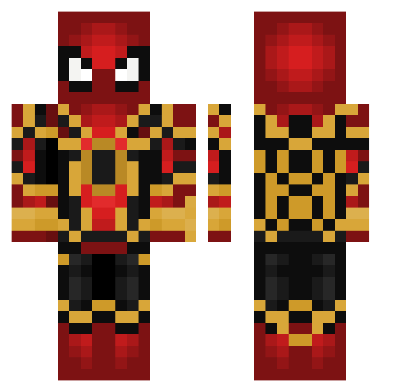 Ascelos Minecraft skin, front and back view