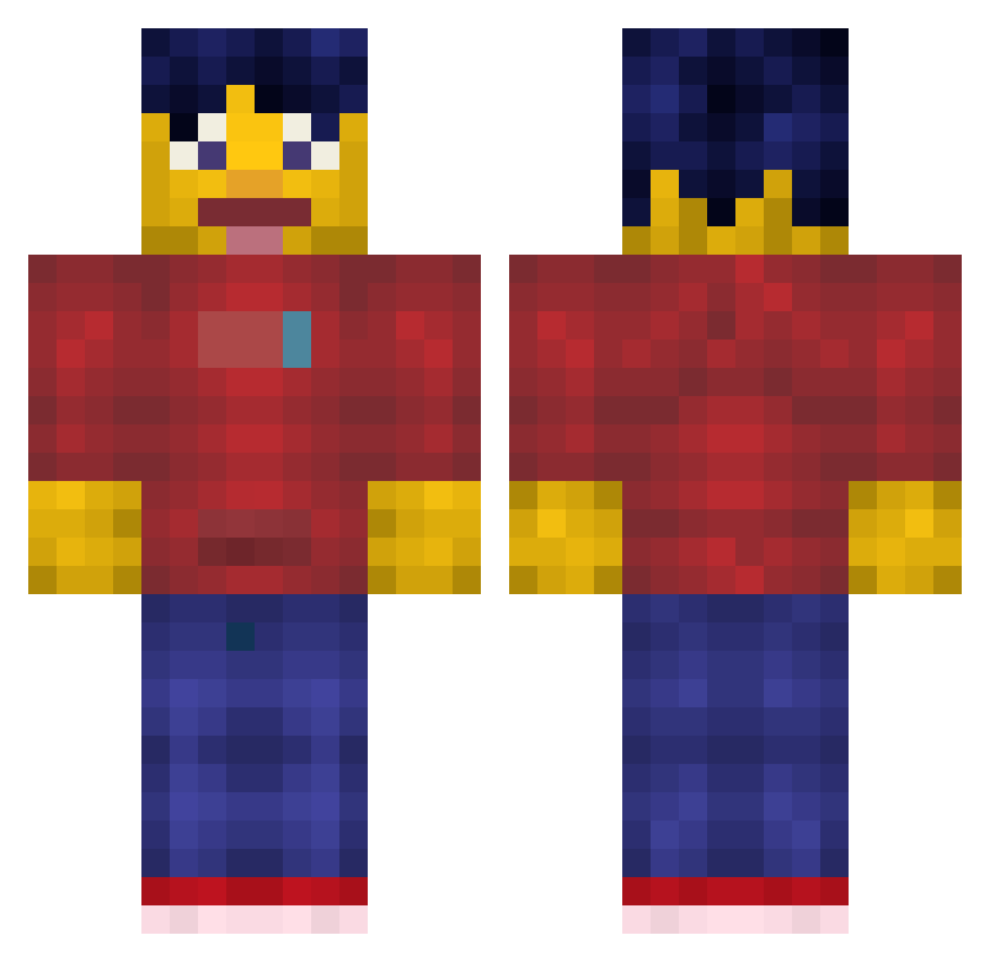 Yugo_XDD Minecraft skin, front and back view