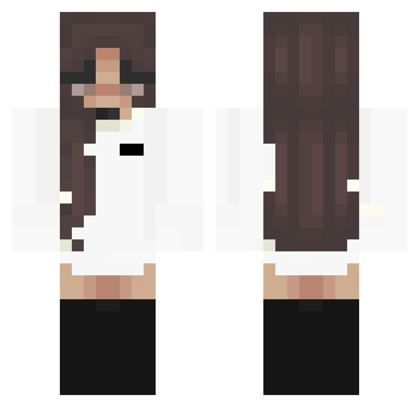 Wichu1996 Minecraft skin, front and back view