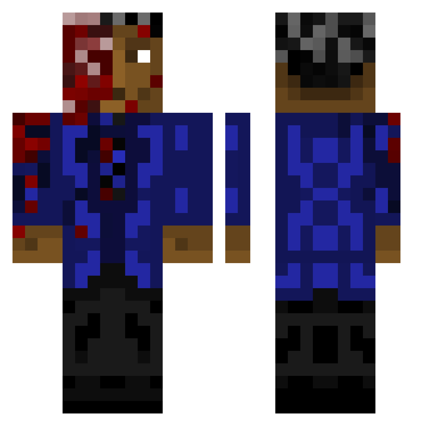 Th3_Ch1cken_Man Minecraft skin, front and back view
