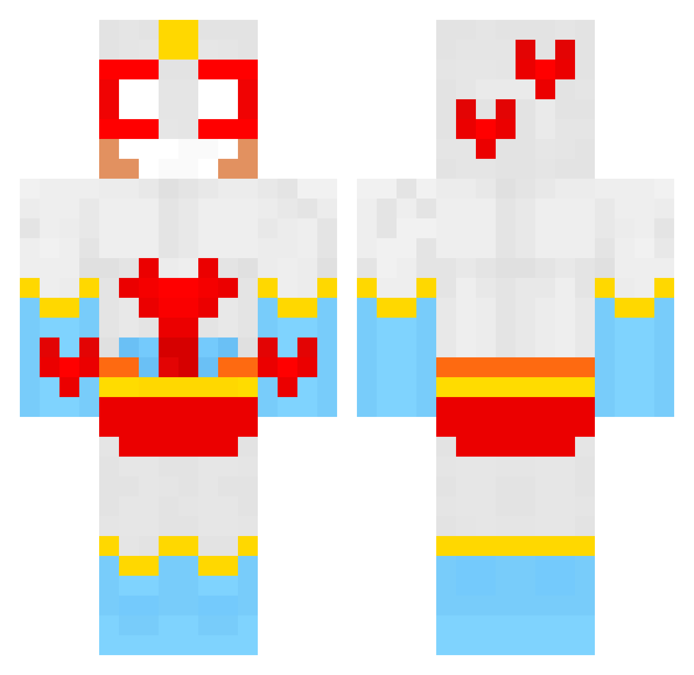 Ducki101 Minecraft skin, front and back view