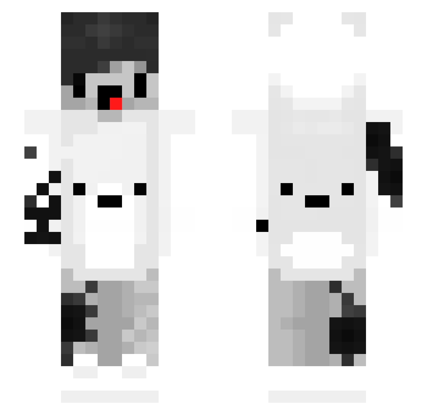 MeinCtutW567 Minecraft skin, front and back view