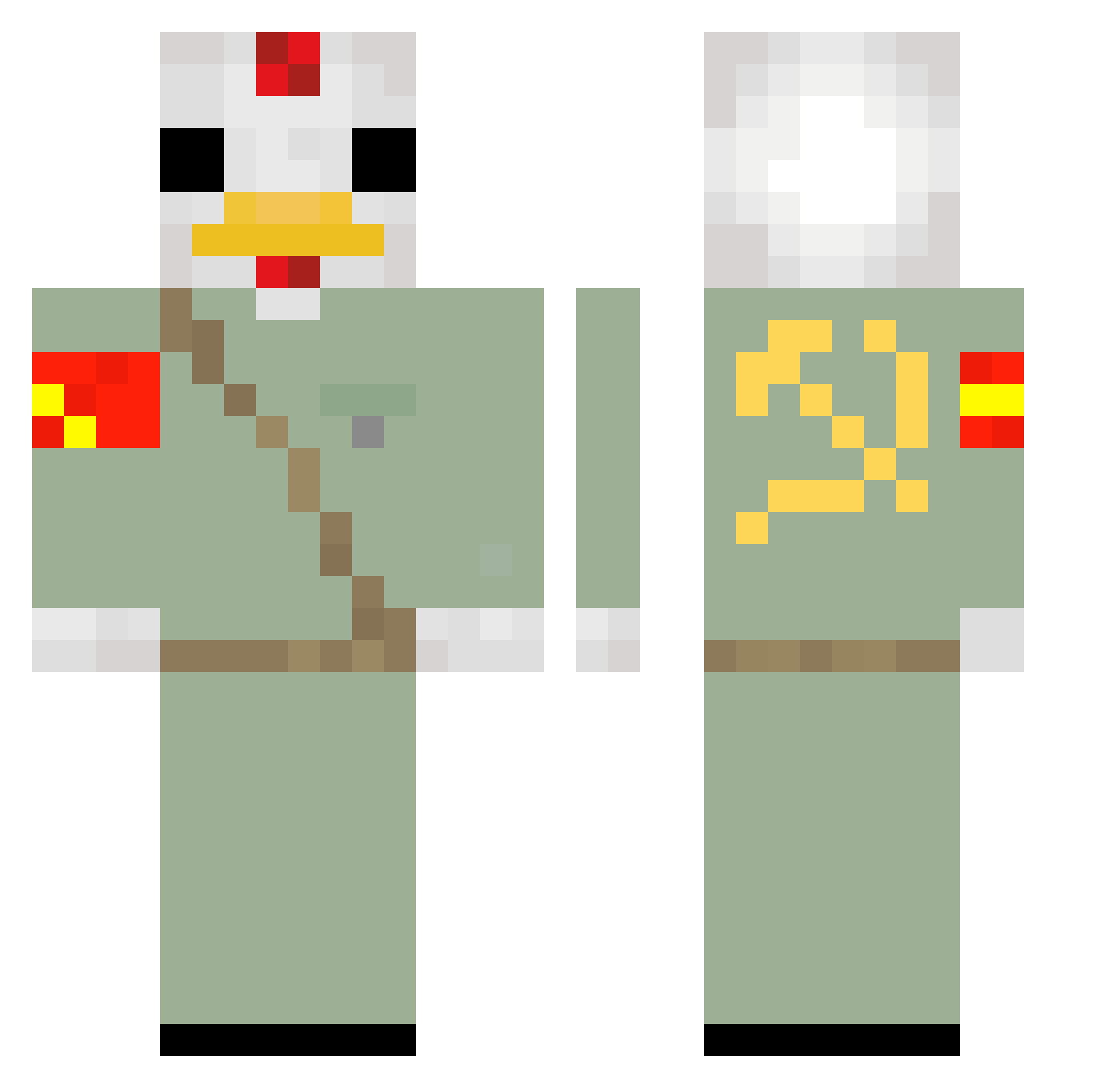 ambm22 Minecraft skin, front and back view