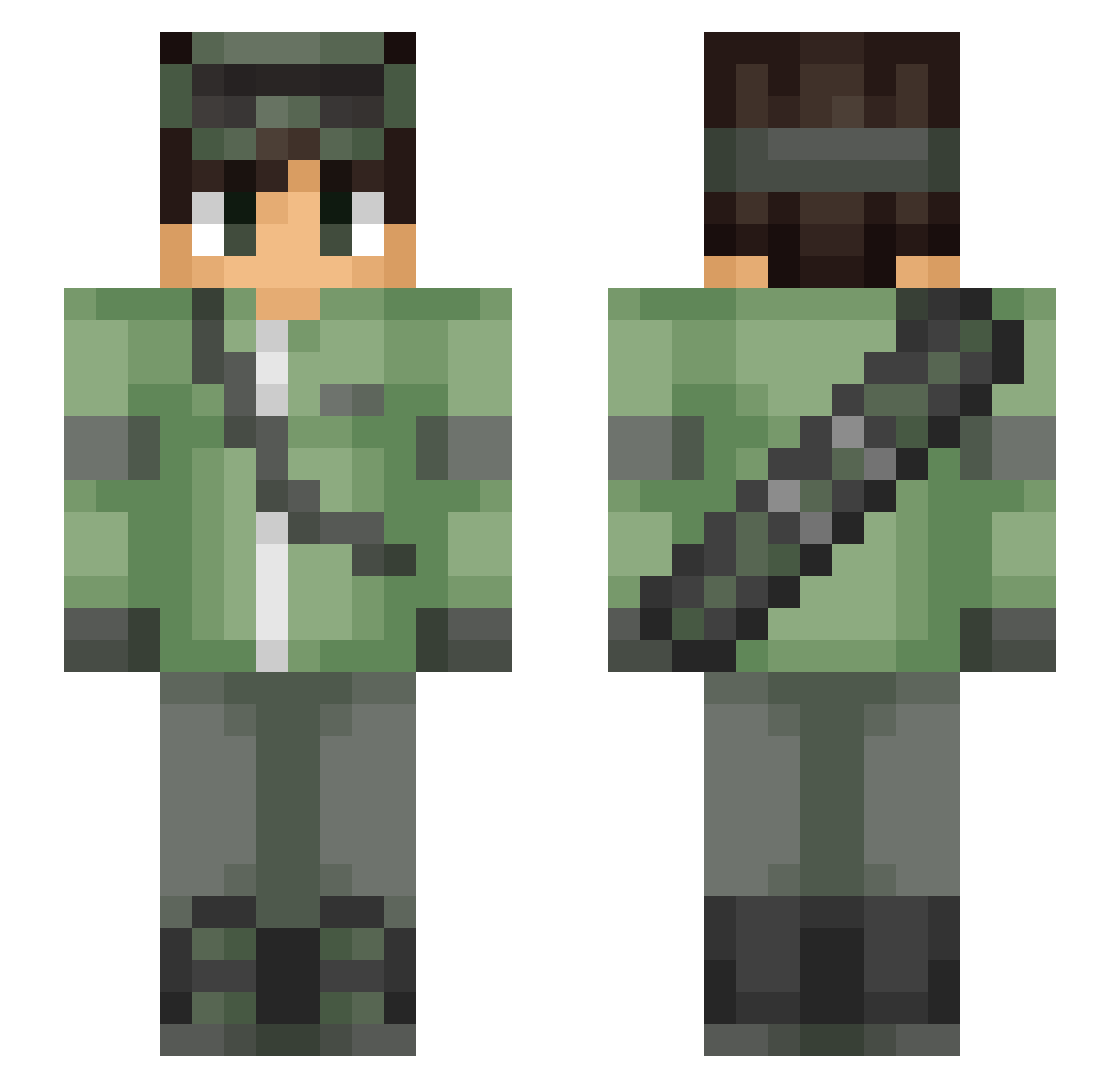 Meloniershheeesh Minecraft skin, front and back view