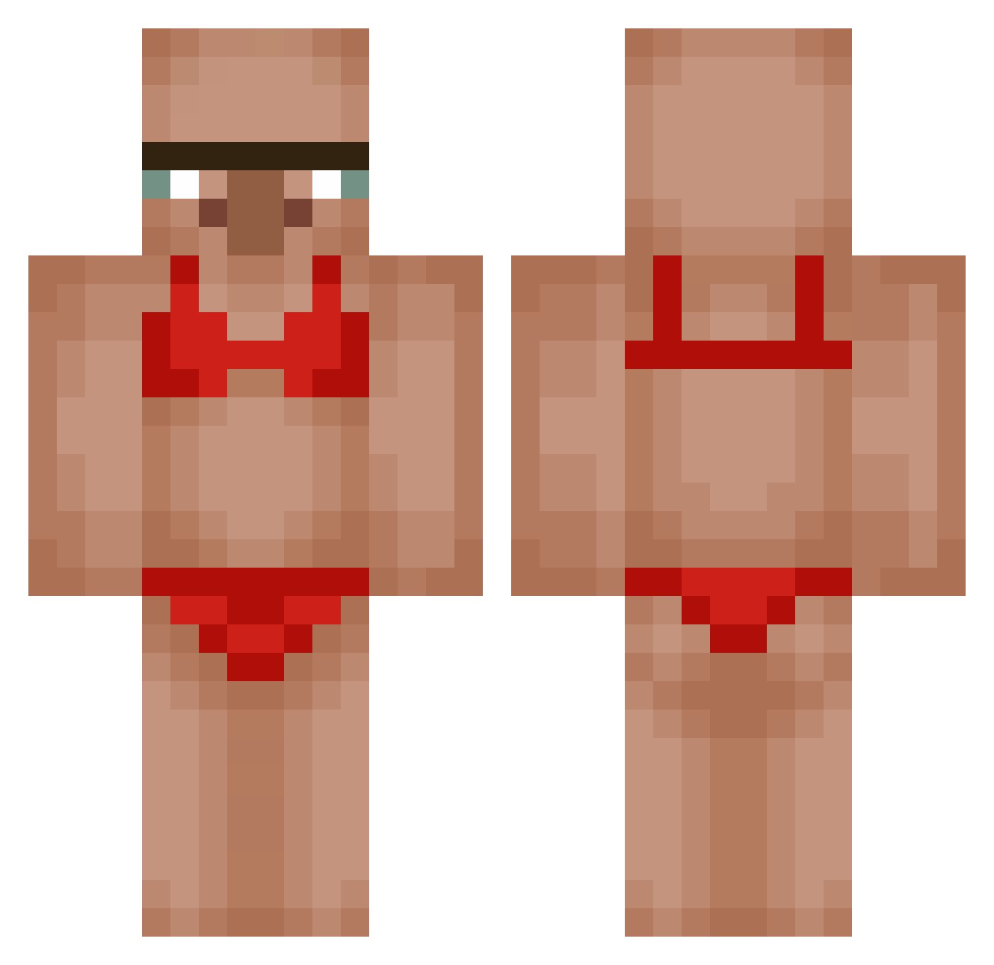 Santiobrabo Minecraft skin, front and back view