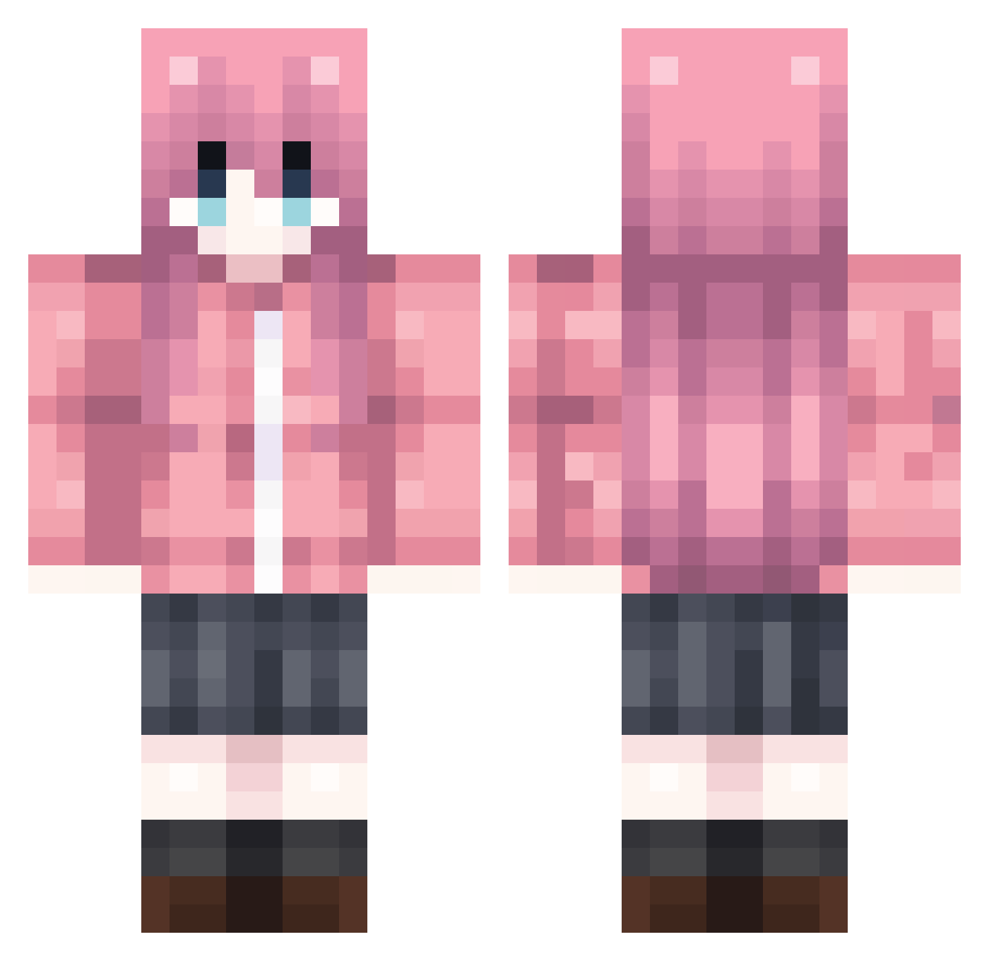 Bruce_Lee69420 Minecraft skin, front and back view