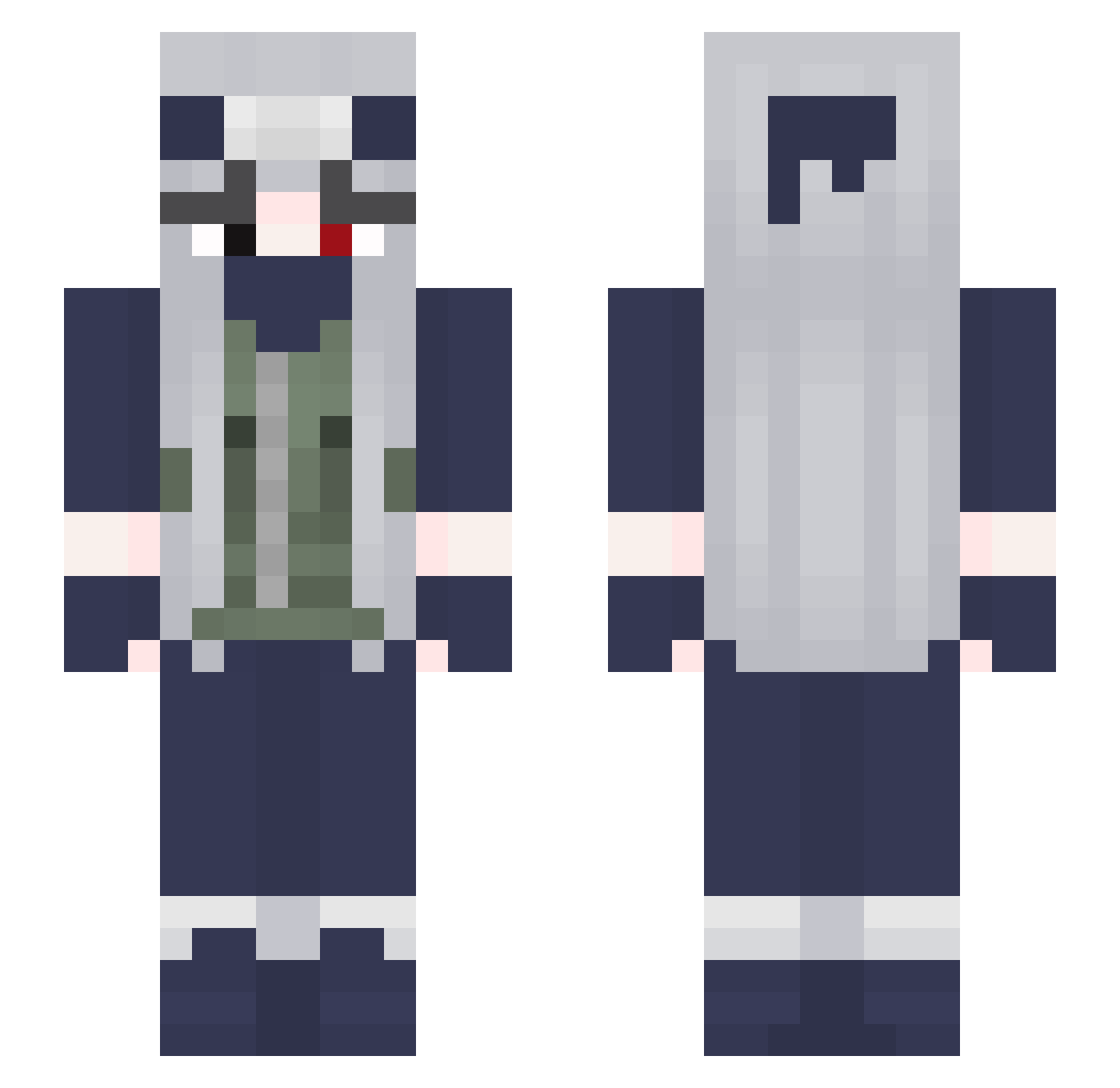 matsuriyume Minecraft skin, front and back view