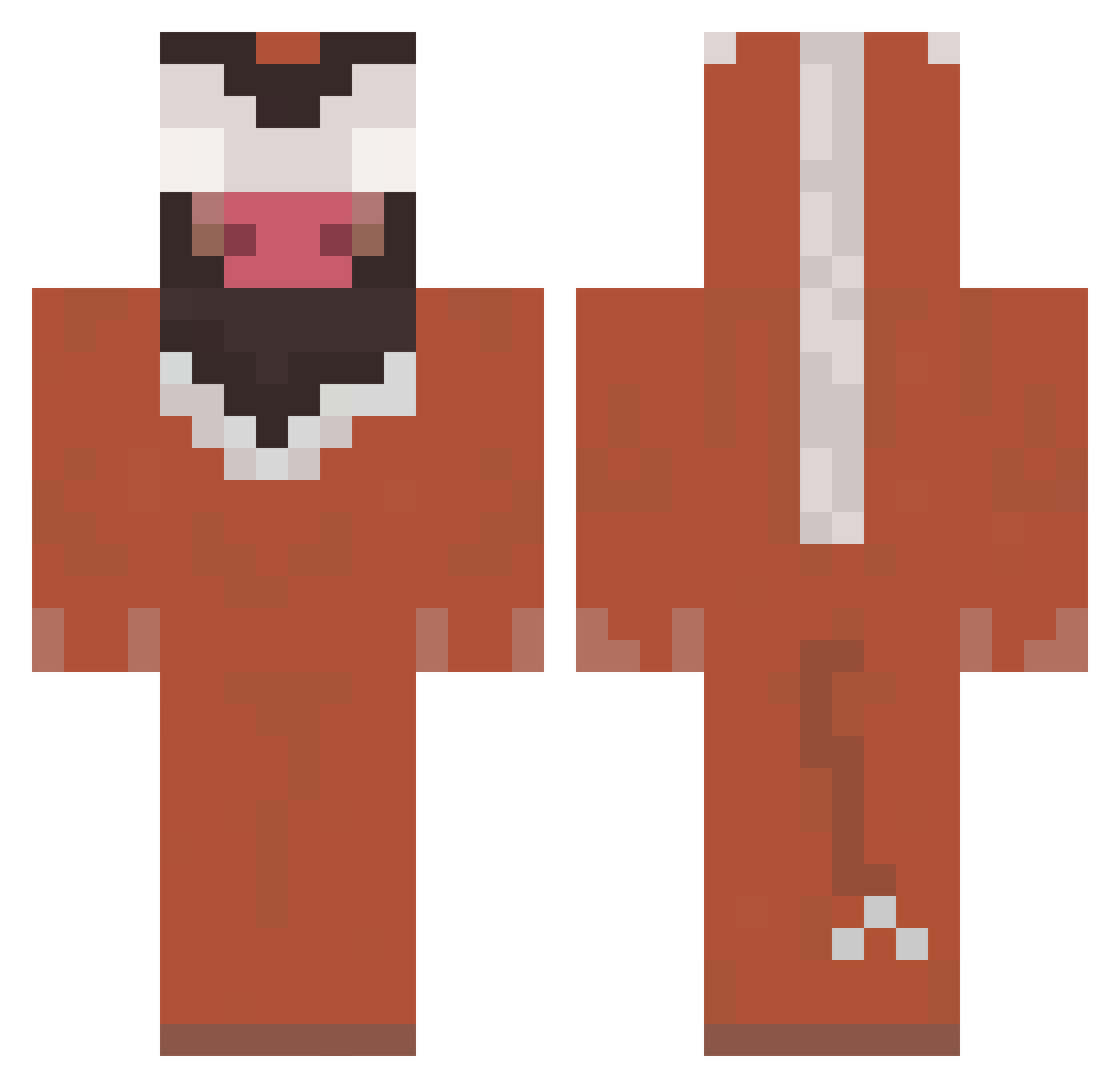 cabussy12 Minecraft skin, front and back view