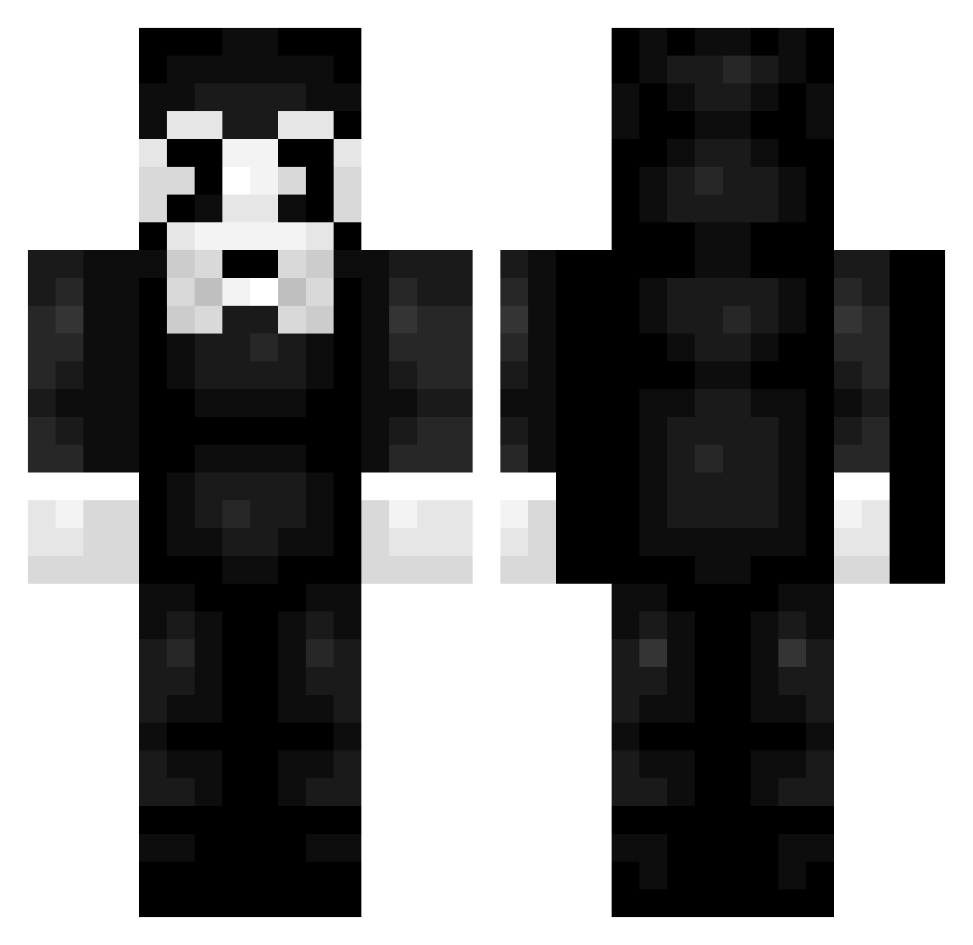 FrozenArda Minecraft skin, front and back view