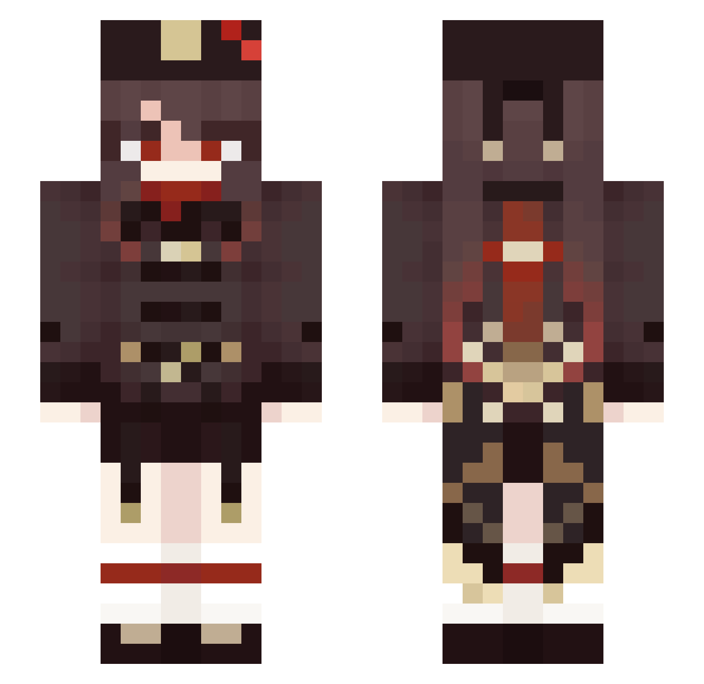 SHSL_Mageee Minecraft skin, front and back view