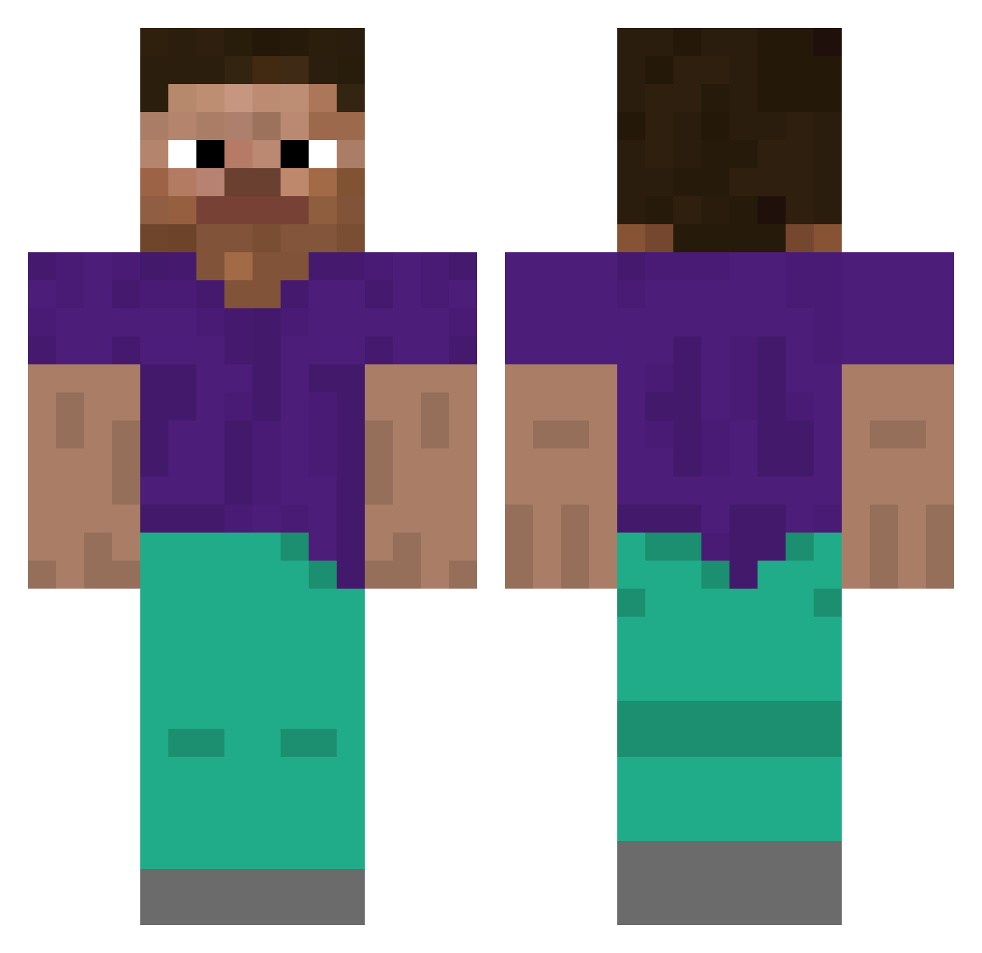DadosnikCZSK69 Minecraft skin, front and back view