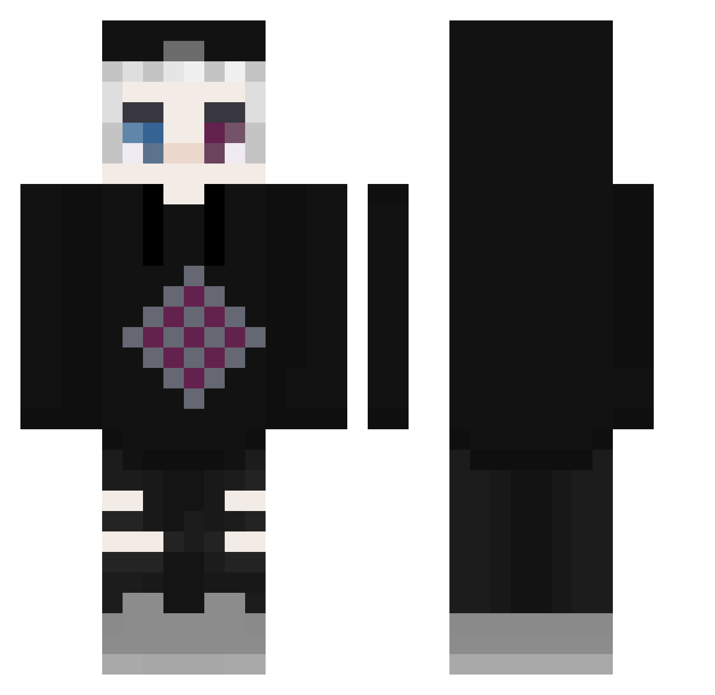 xfabioxalina Minecraft skin, front and back view