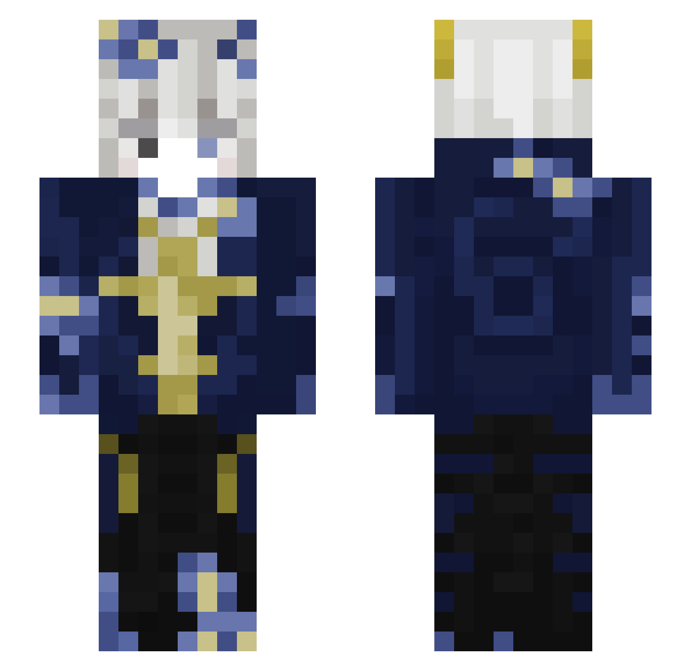 housingwaves Minecraft skin, front and back view