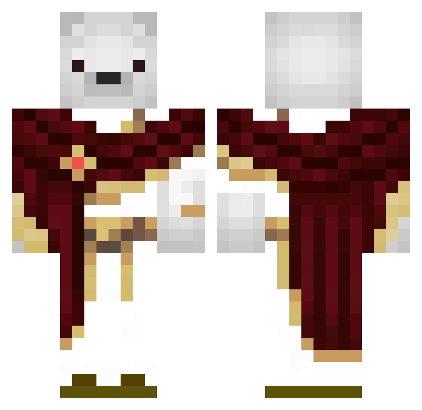 PoloHotel Minecraft skin, front and back view